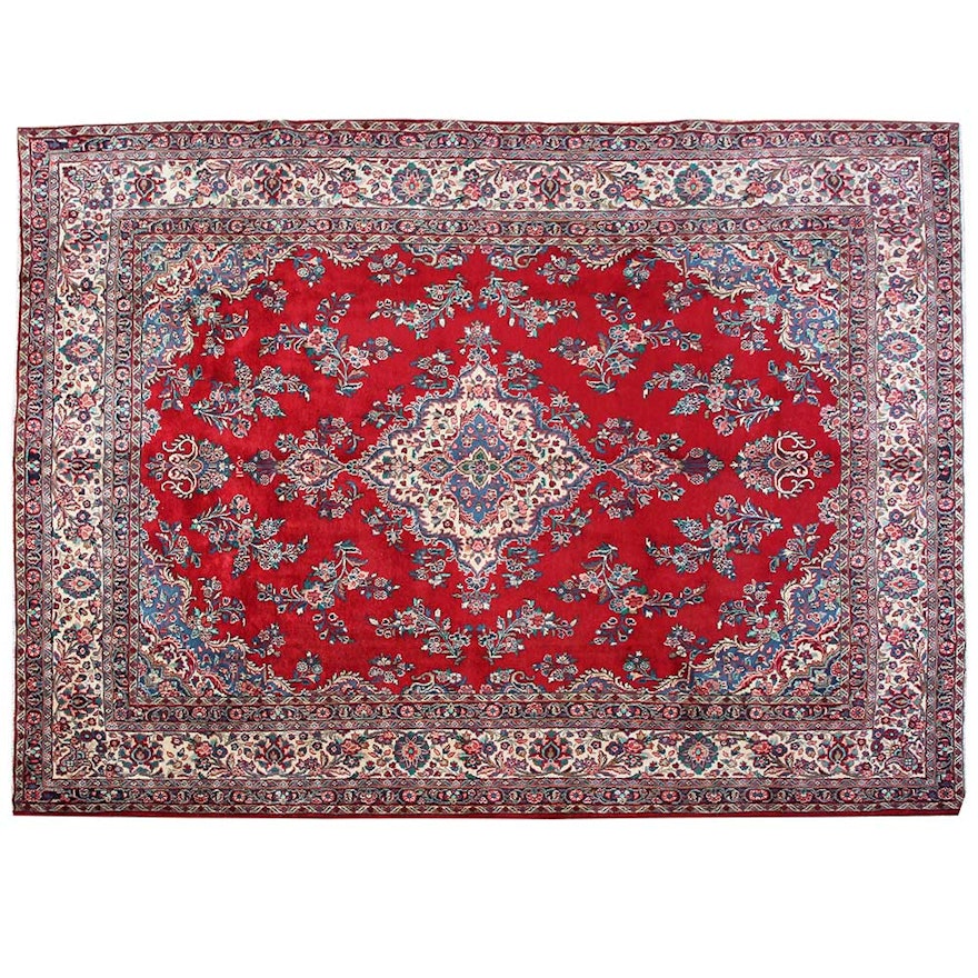 Hand-Knotted Persian Hamadan Wool Room Size Rug