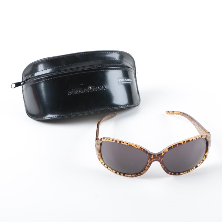 Dolce & Gabbana DG641S Animal Print Sunglasses with Case