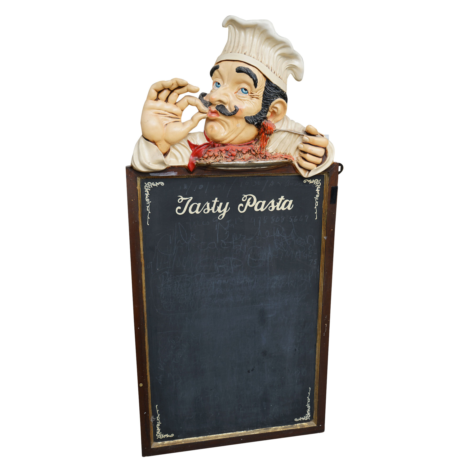 Decorative "Tasty Pasta" Chef Menu Board