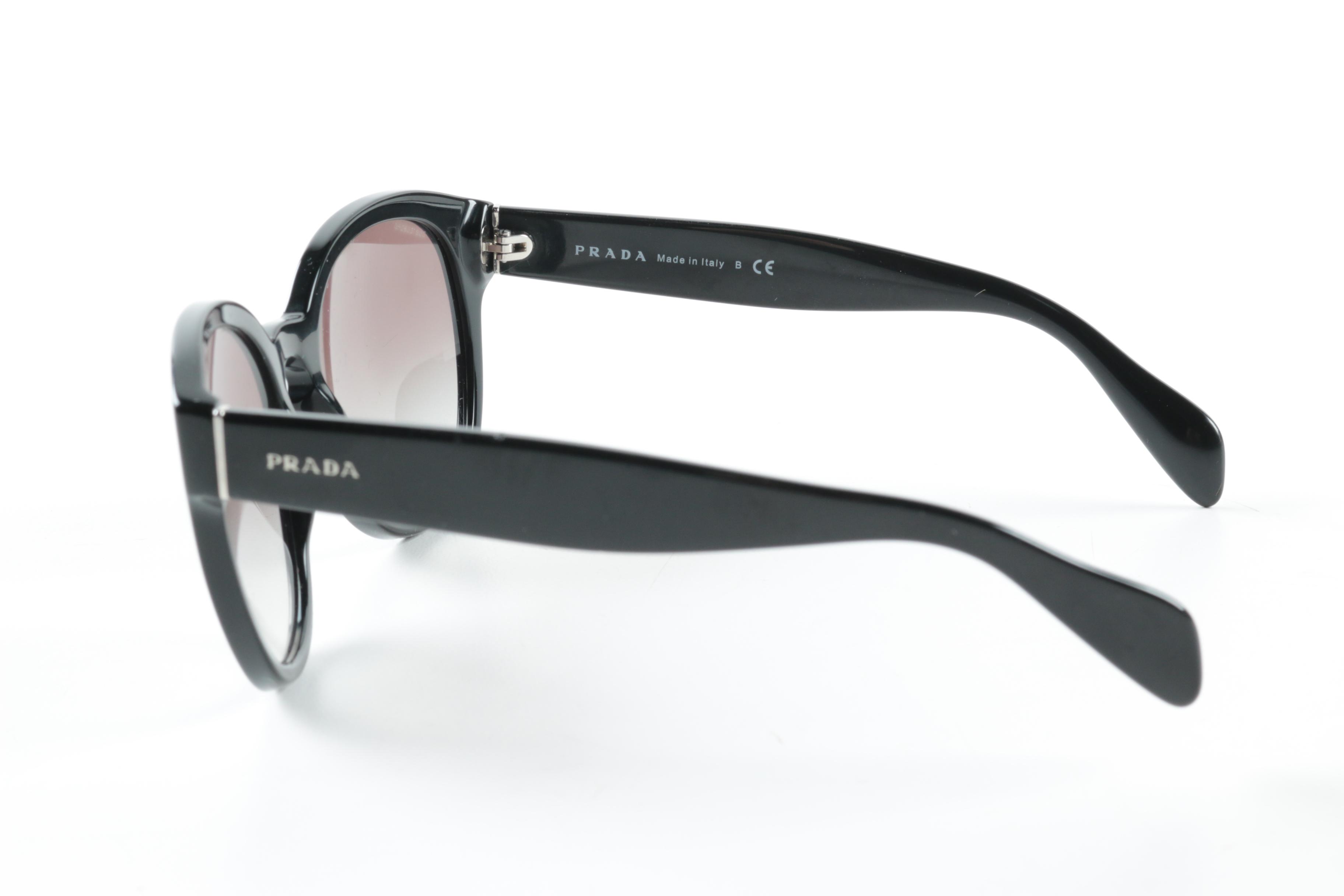 Prada Black Round Sunglasses