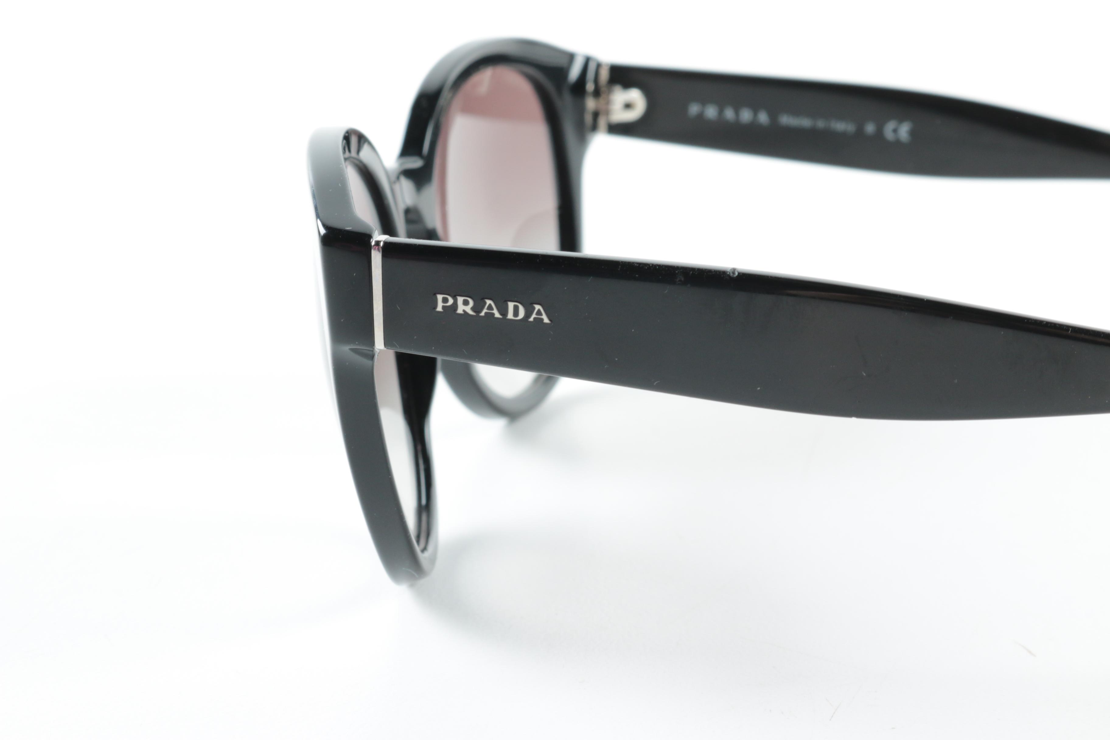 Prada Black Round Sunglasses