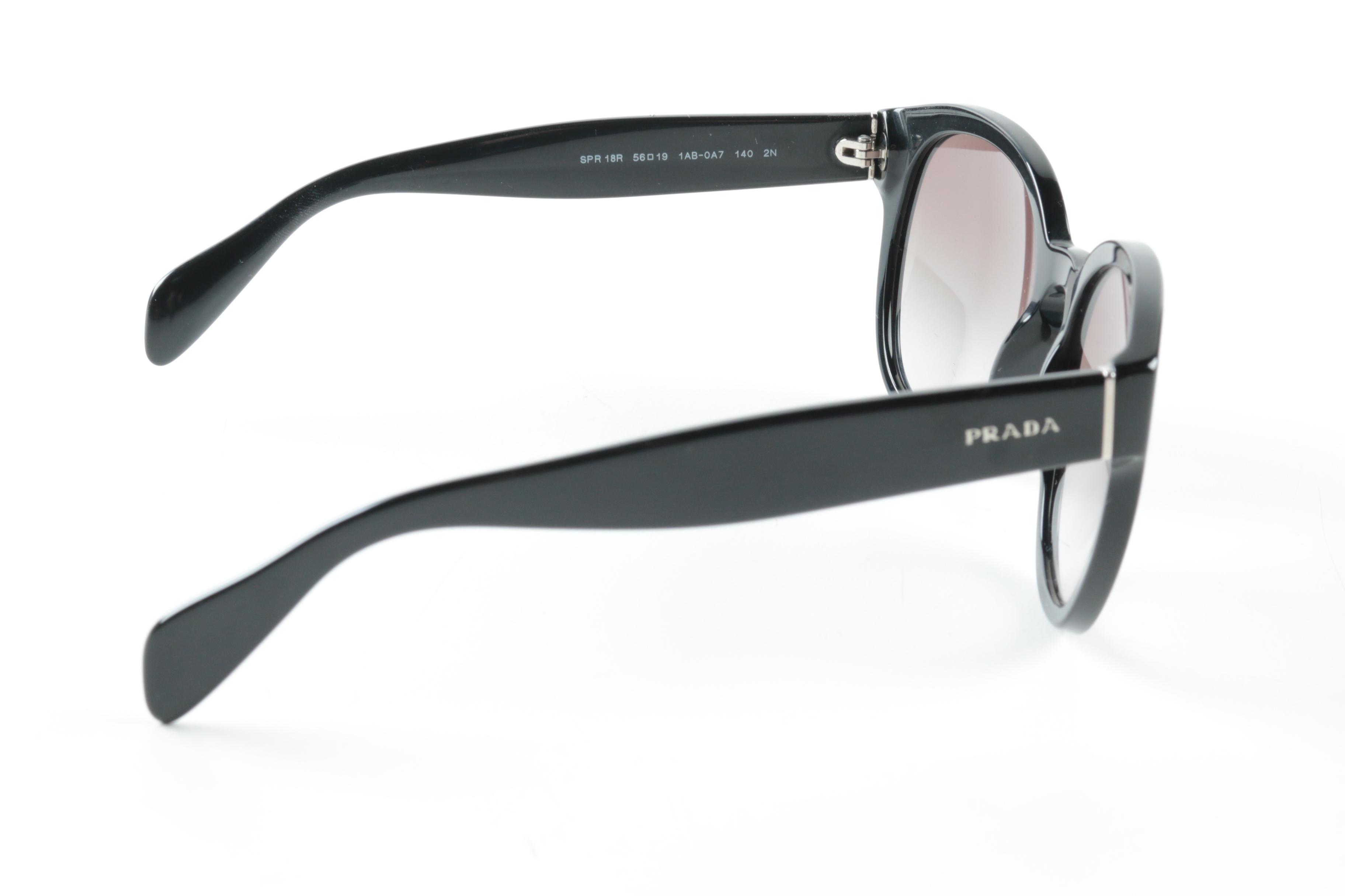 Prada Black Round Sunglasses