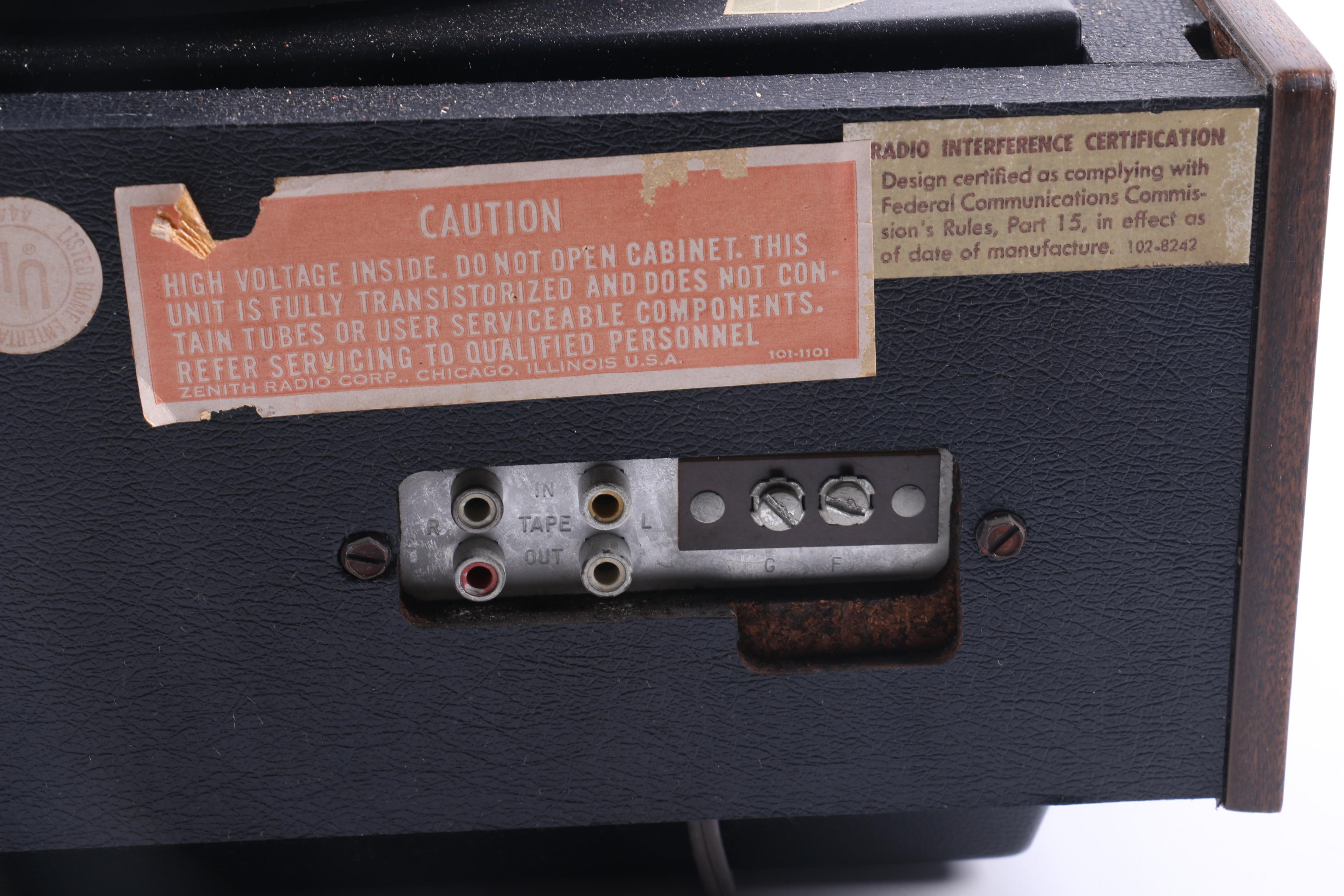 Zenith Solid State FM Stereo Record Player