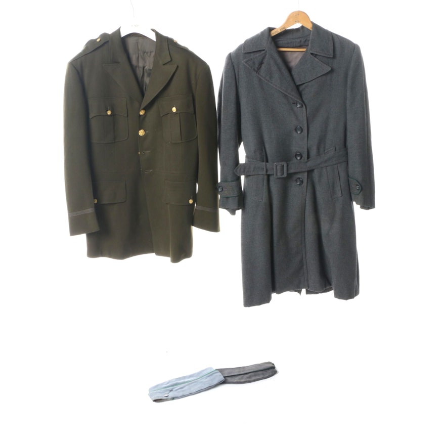 Military Overcoats with Garrison Caps
