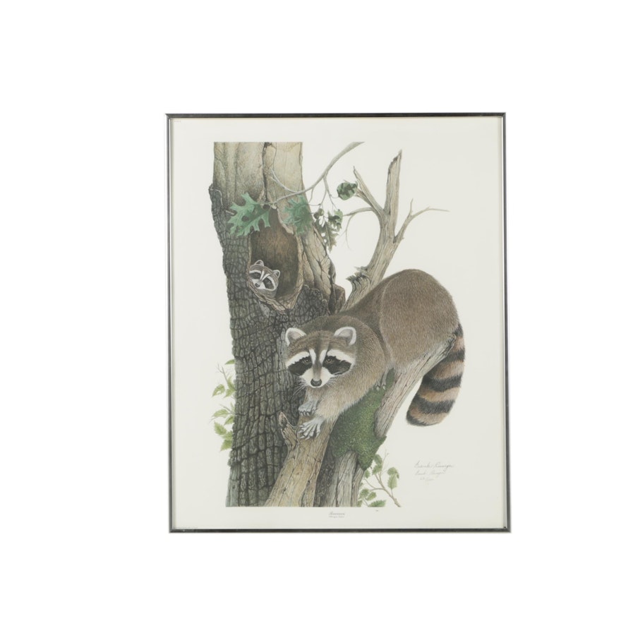 Frank Reisiger Limited Edition Offset Lithograph "Raccoon"