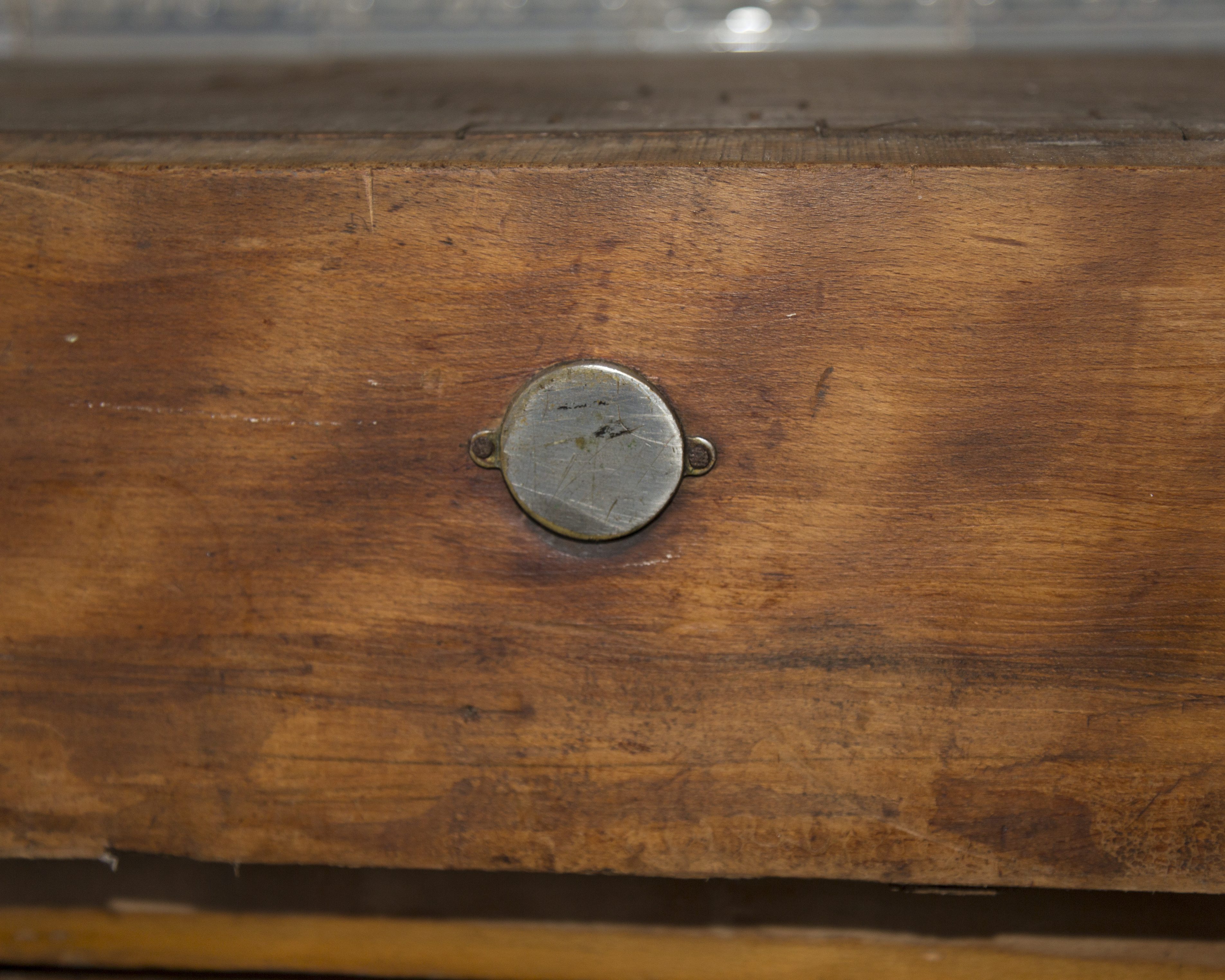 Antique French Butcher's Block with Meat Hooks