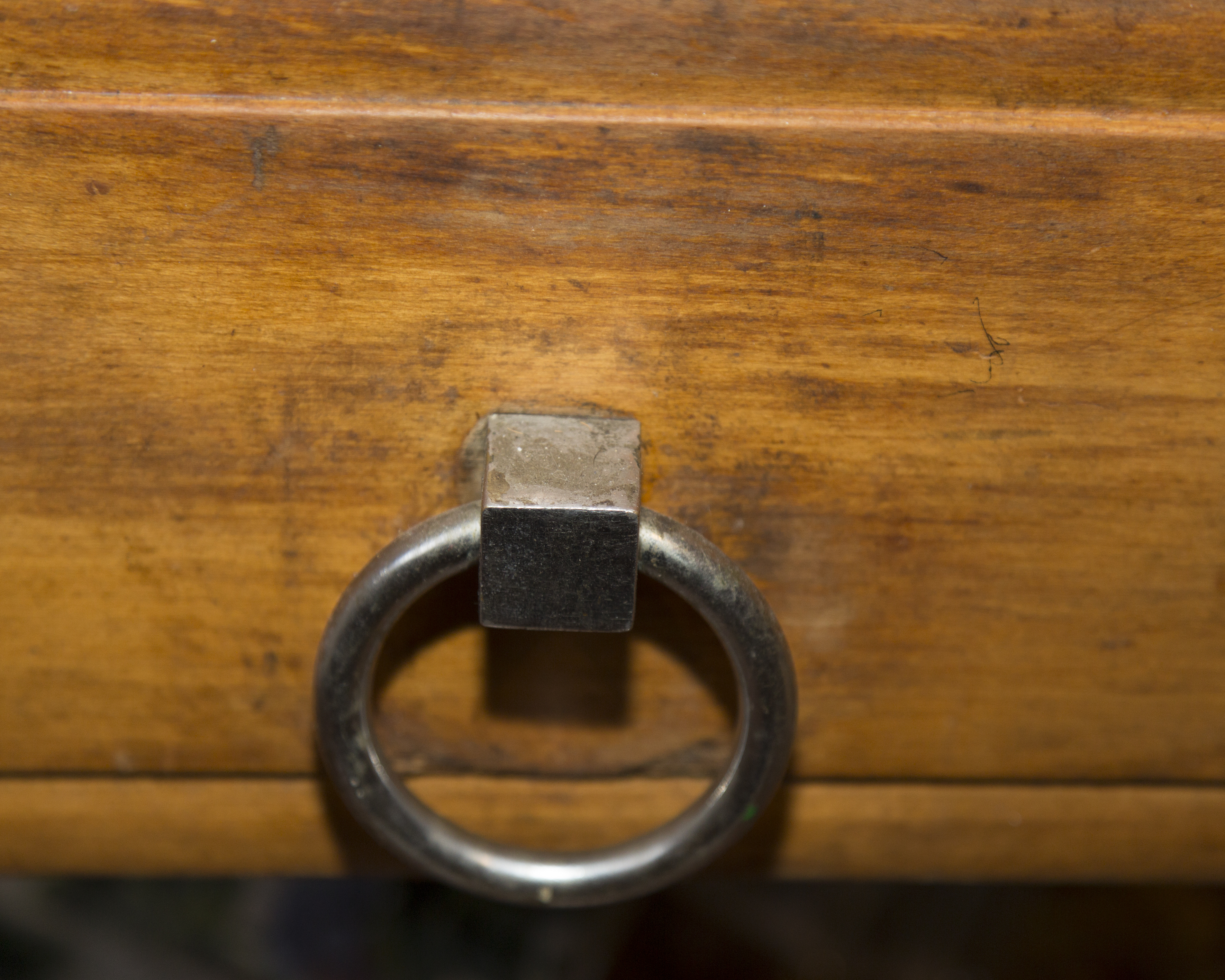 Antique French Butcher's Block with Meat Hooks