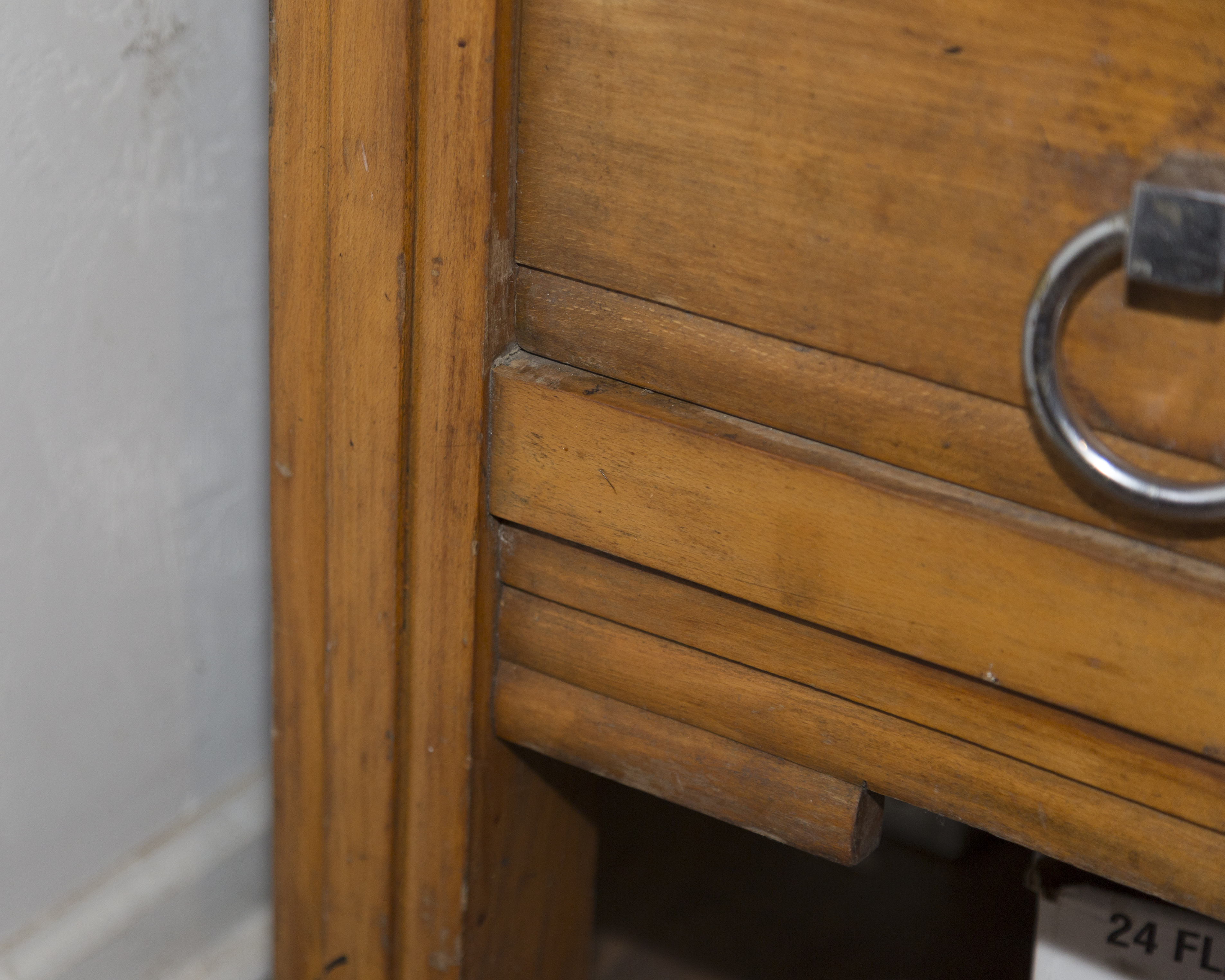Antique French Butcher's Block with Meat Hooks