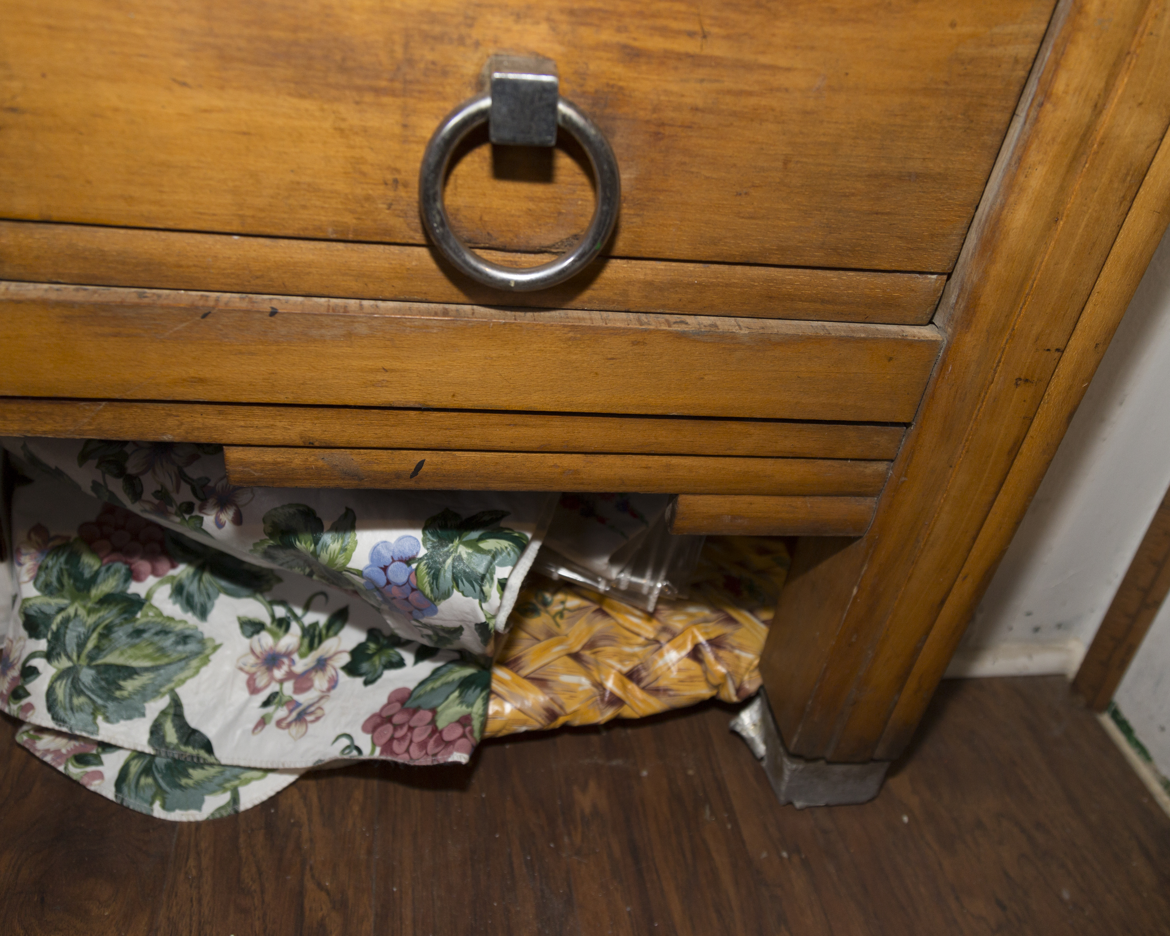 Antique French Butcher's Block with Meat Hooks