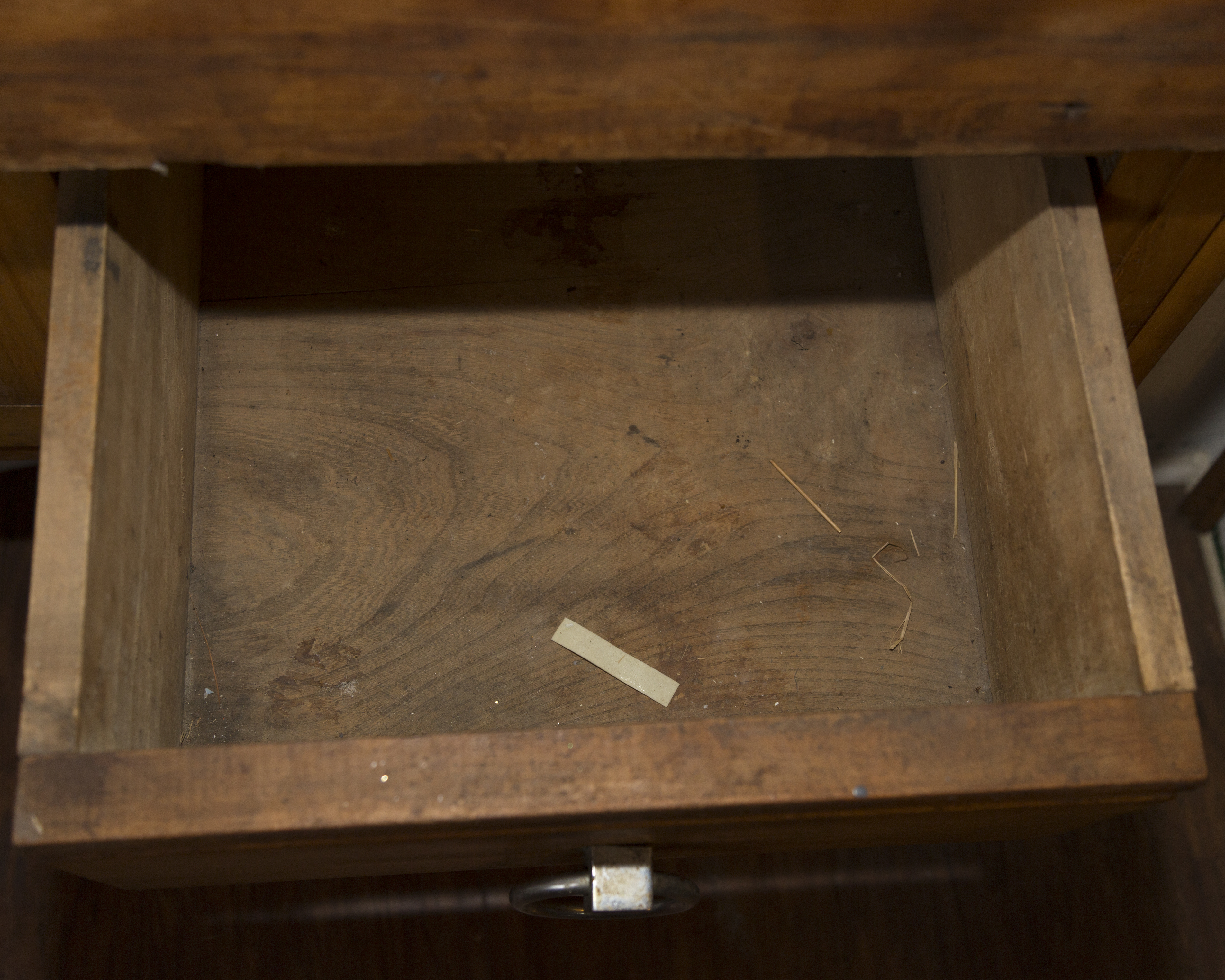 Antique French Butcher's Block with Meat Hooks