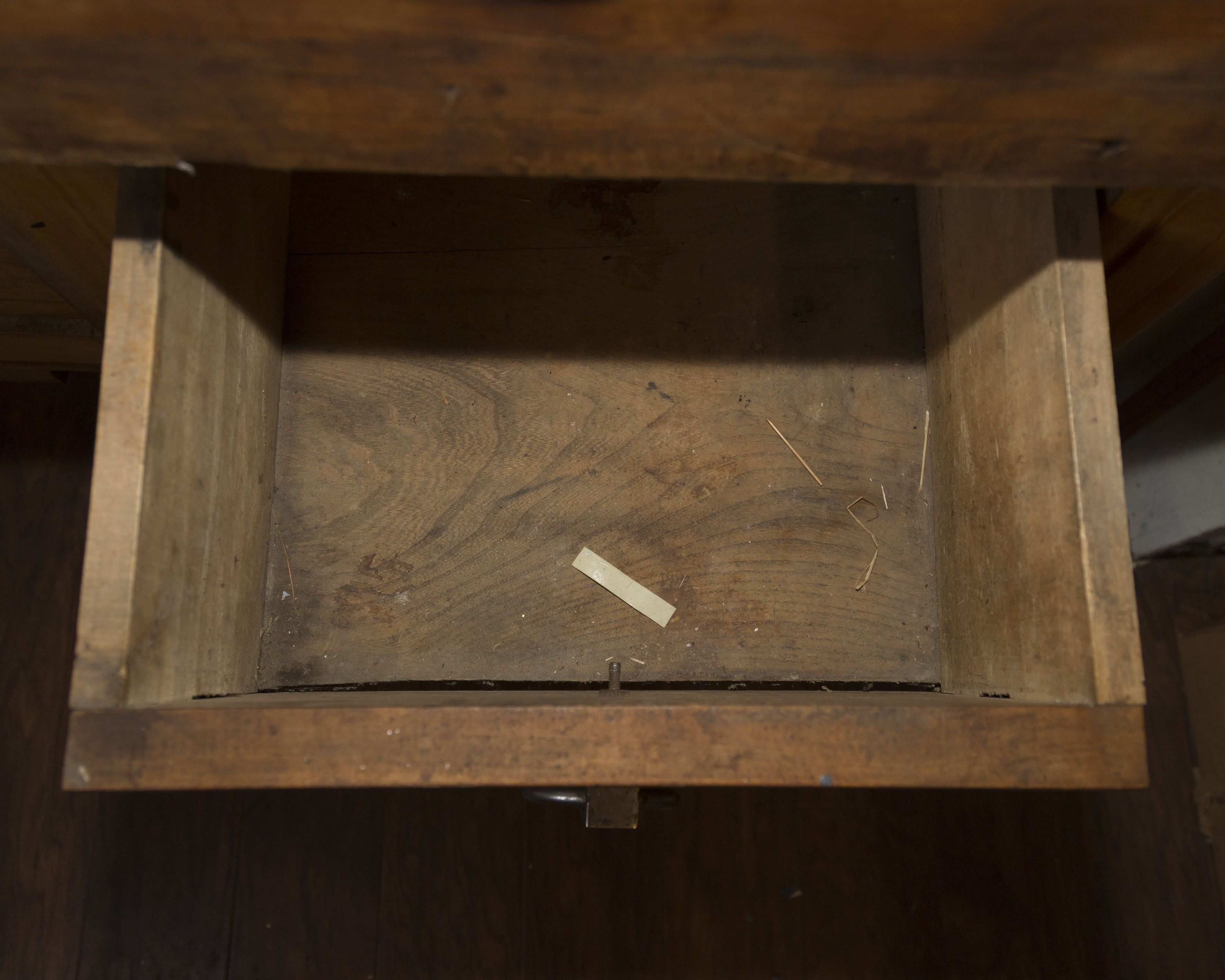 Antique French Butcher's Block with Meat Hooks