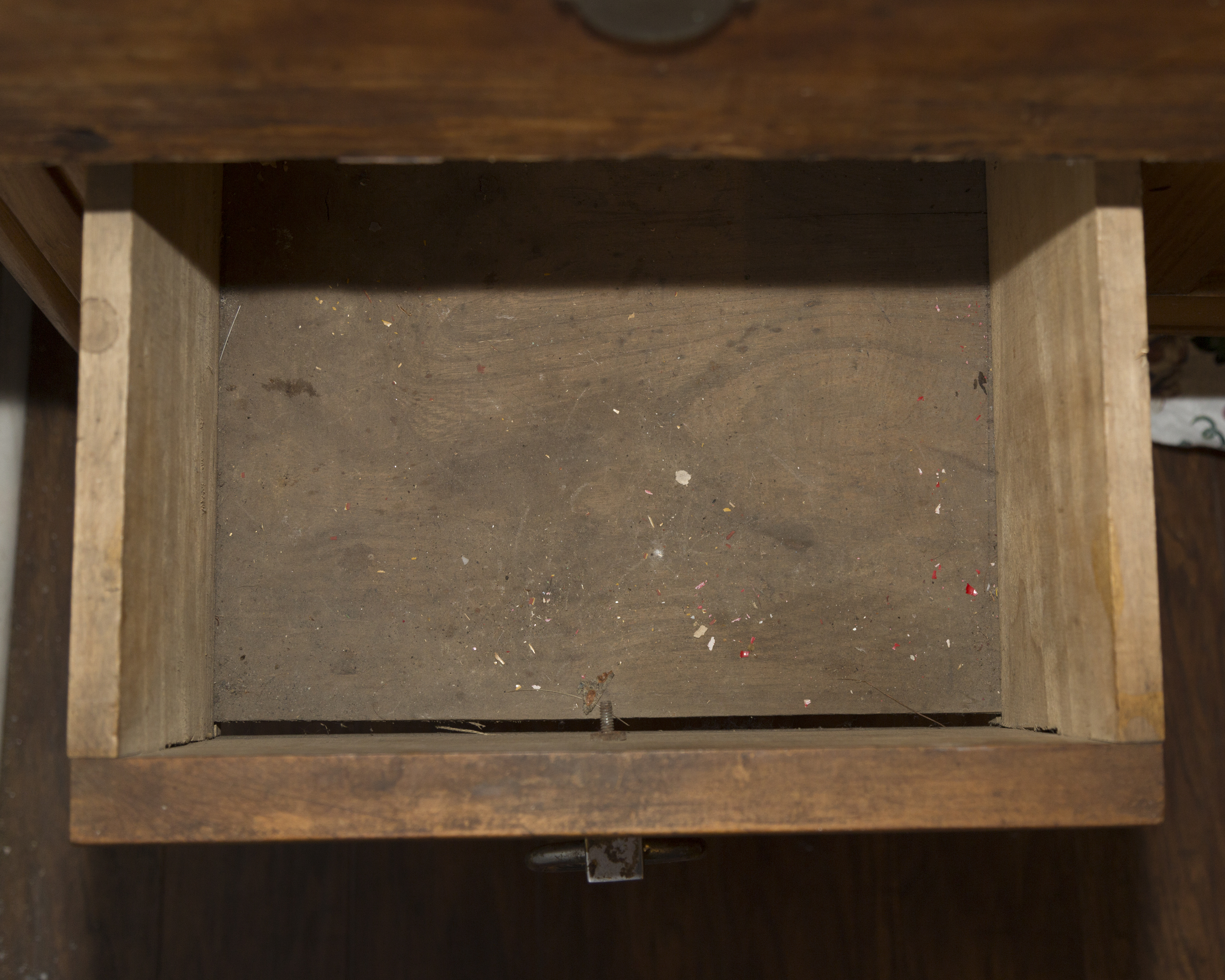 Antique French Butcher's Block with Meat Hooks