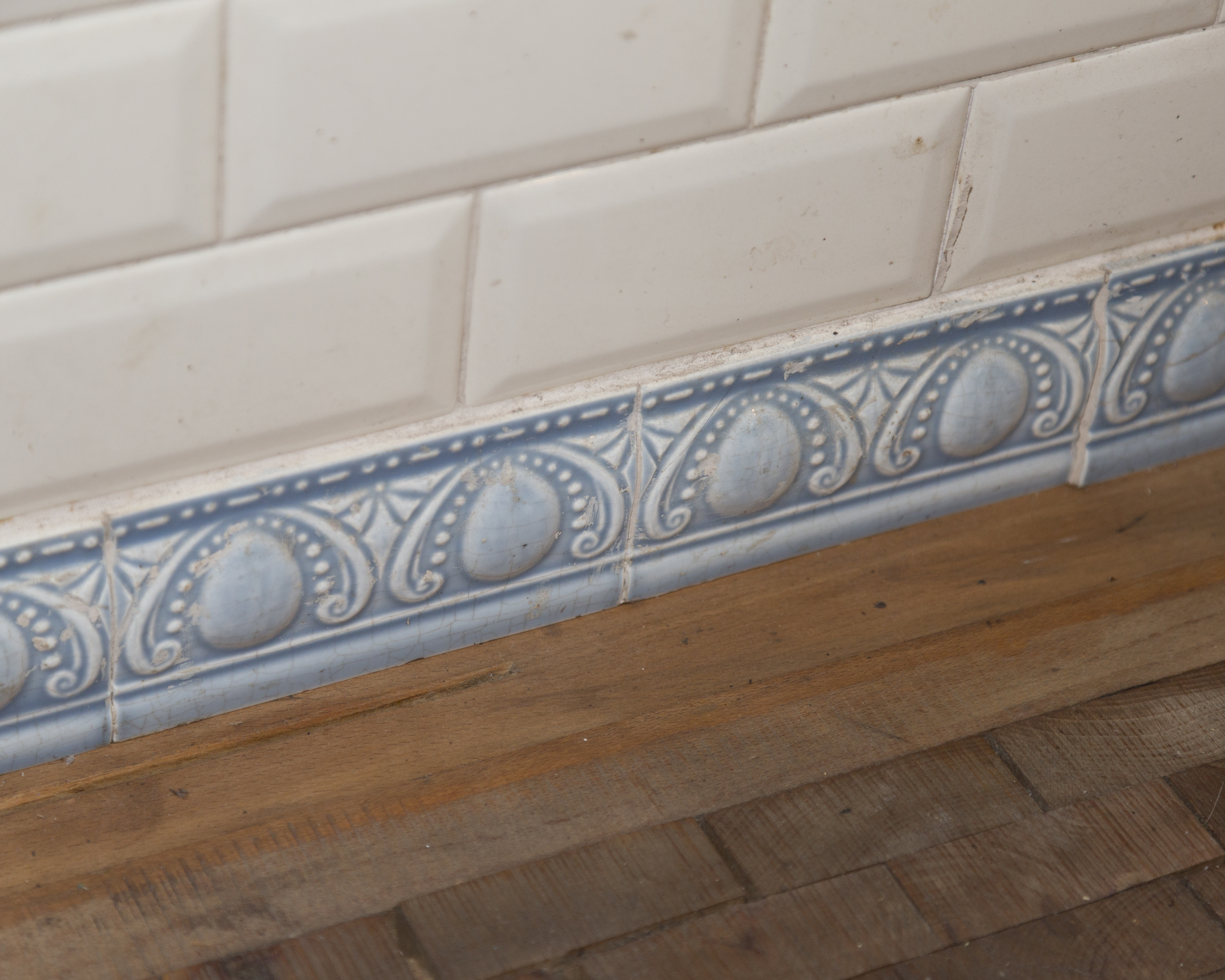 Antique French Butcher's Block with Meat Hooks