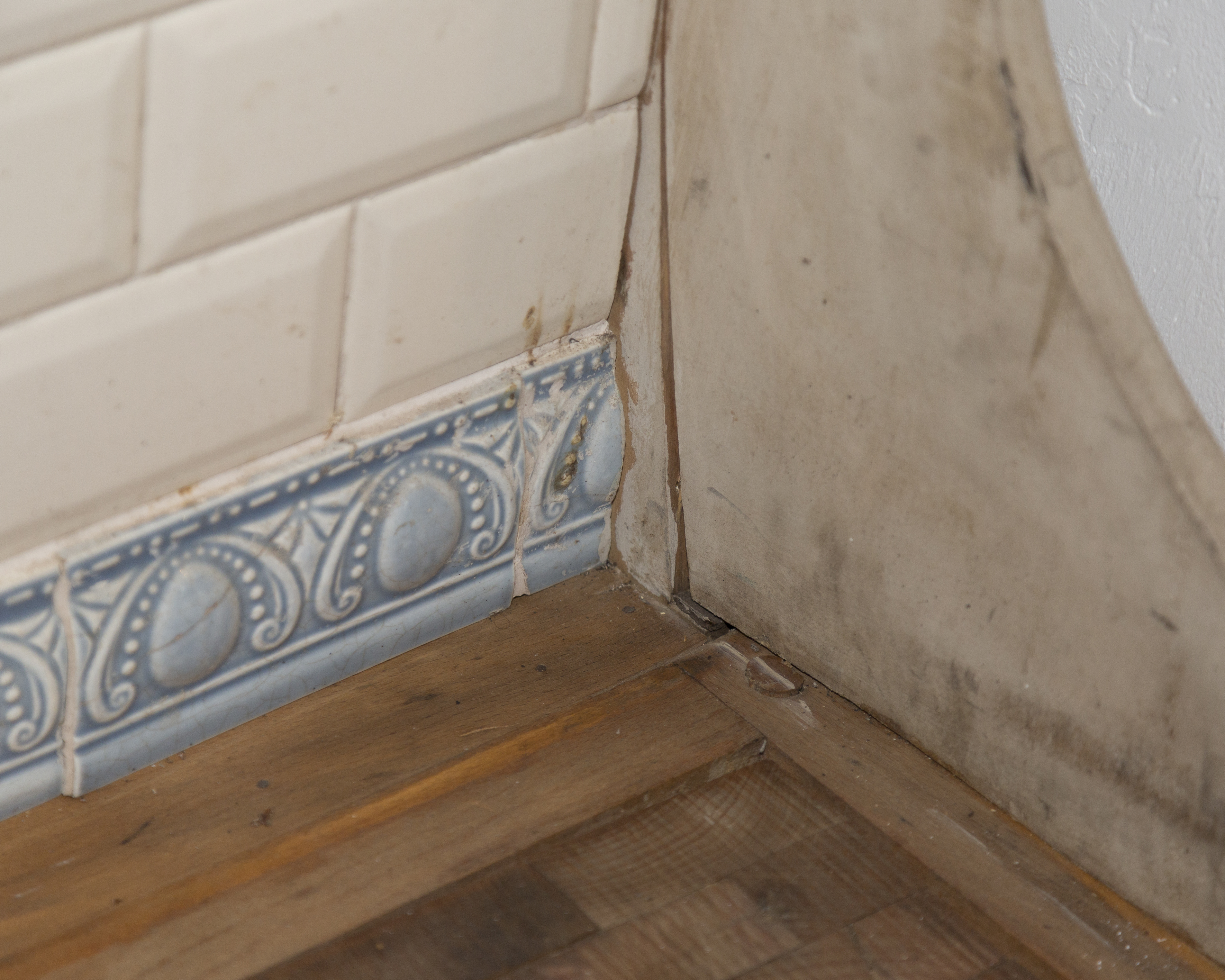 Antique French Butcher's Block with Meat Hooks