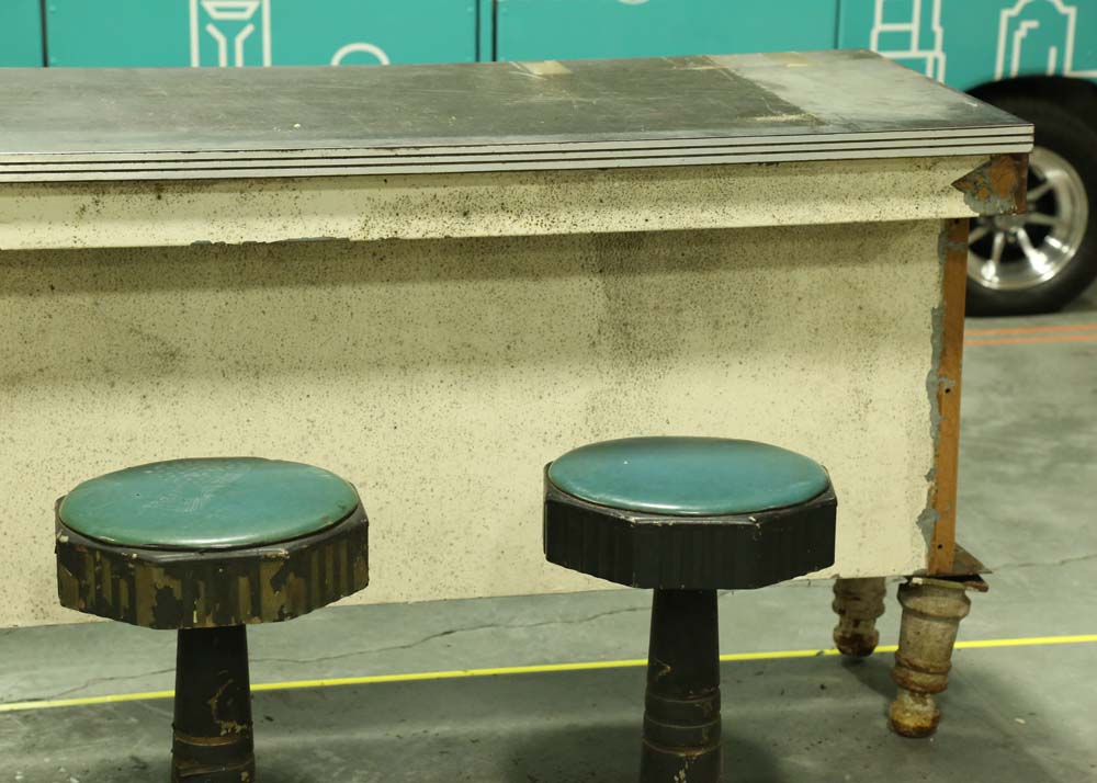 Vintage Lunch Counter and Stools