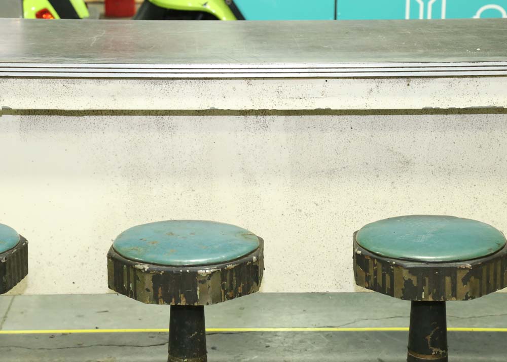 Vintage Lunch Counter and Stools