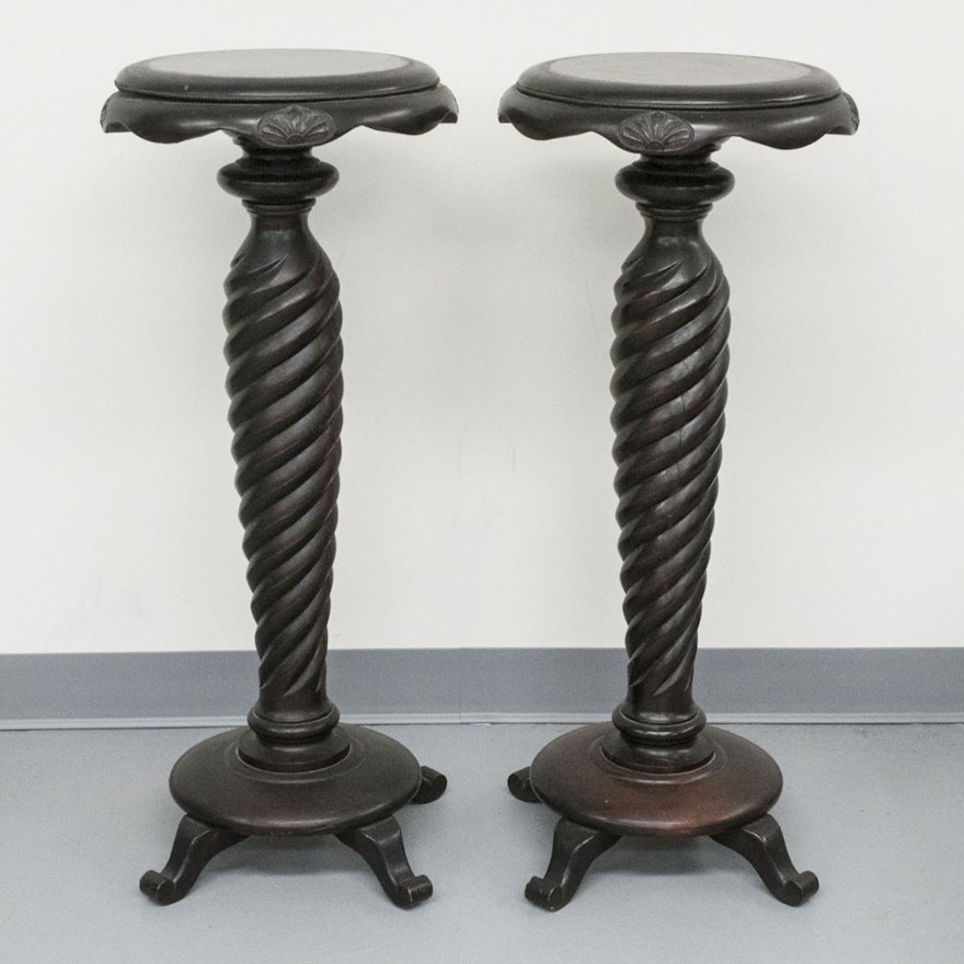 Vintage Barley Twist Pedestal Stands from Paine Furniture