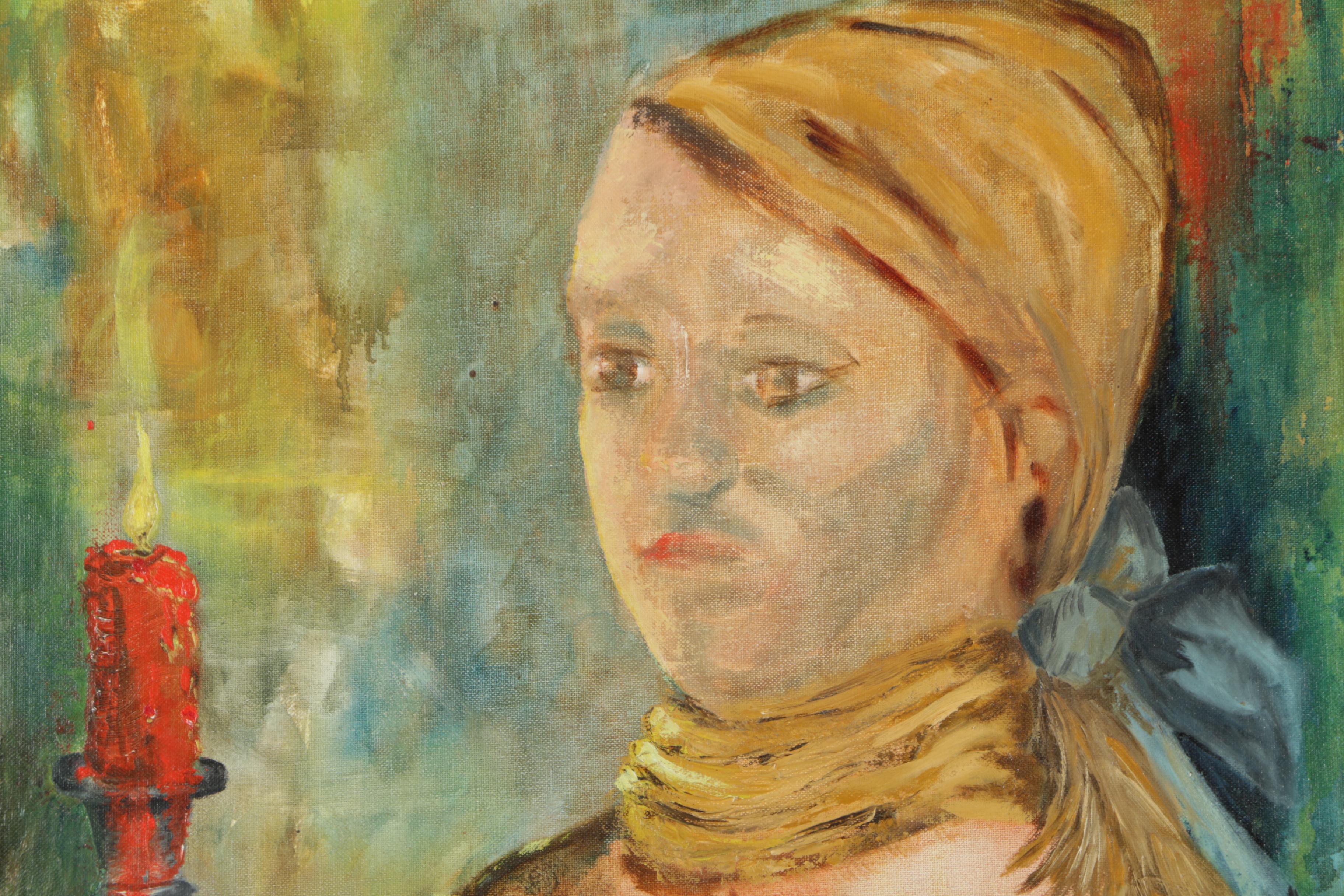 Freda Frank Oil Painting "Girl with Apples"