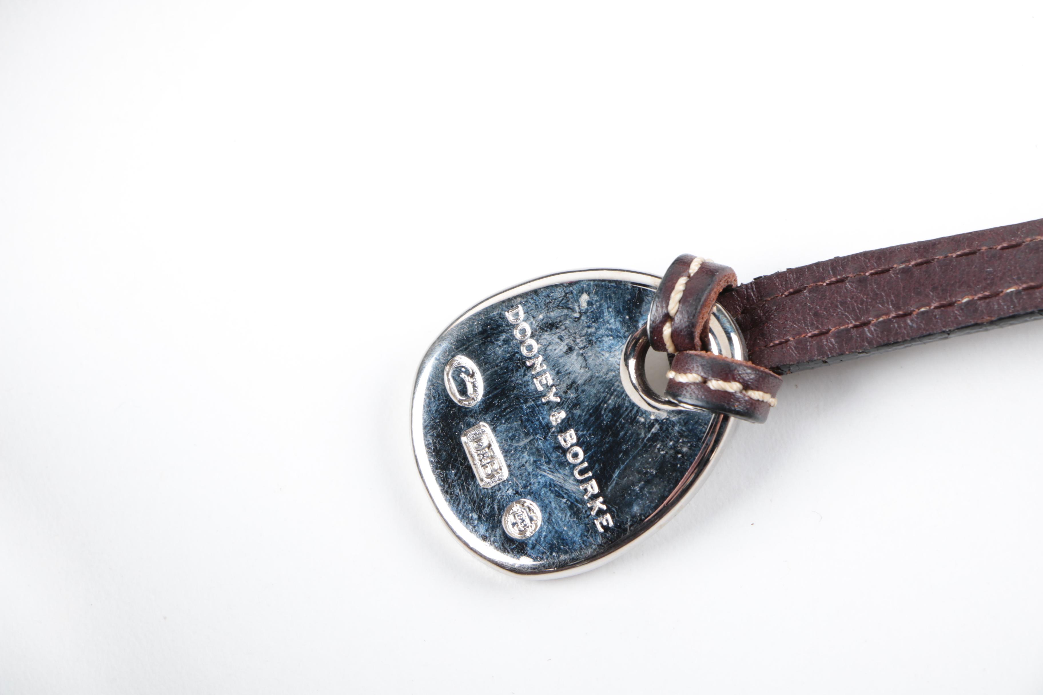 Dooney and Bourke Crocodile Embossed Green Leather Handbag