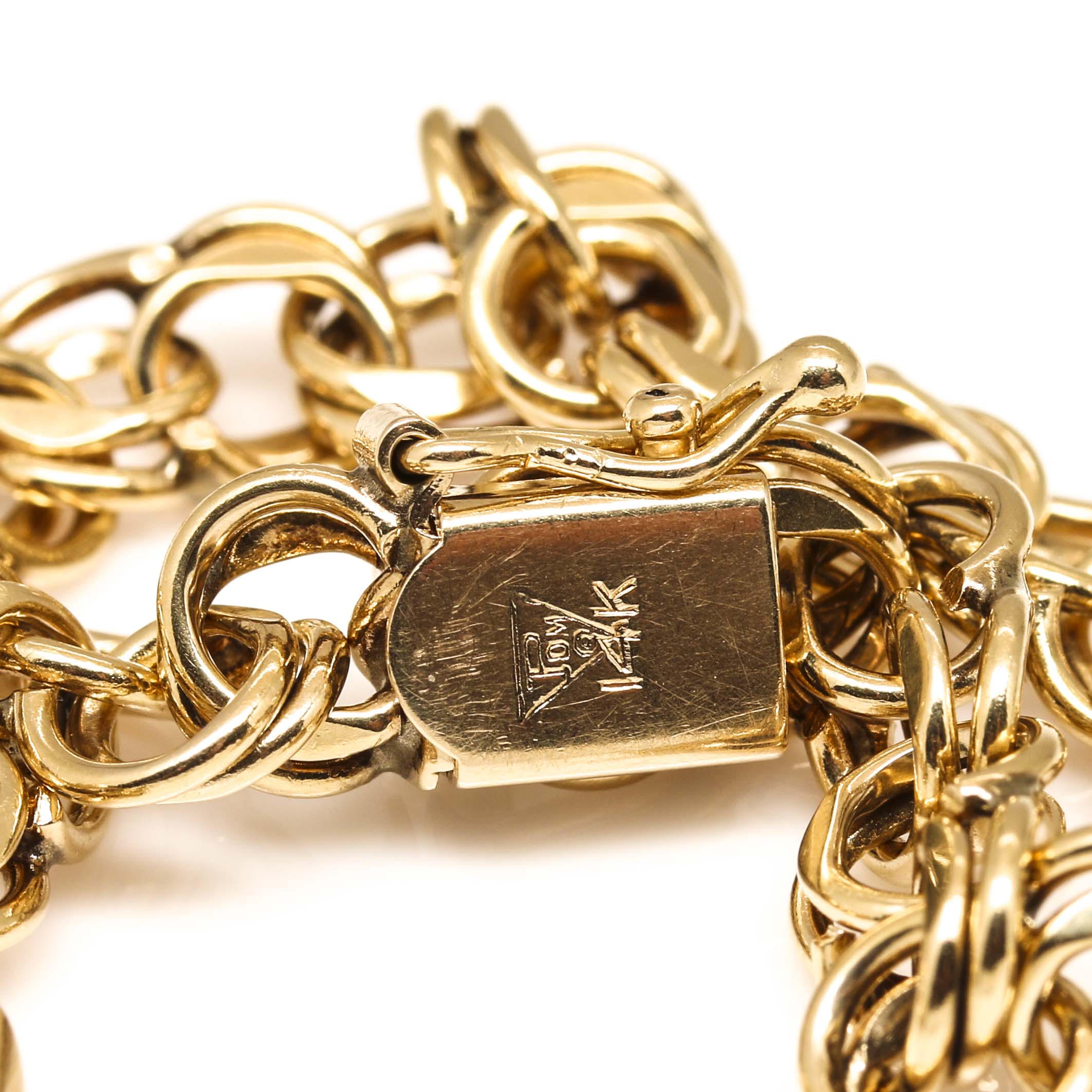 14K Yellow Gold Fancy Link Bracelet