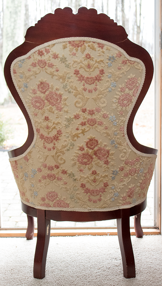 Victorian Style Carved and Upholstered Side Chair
