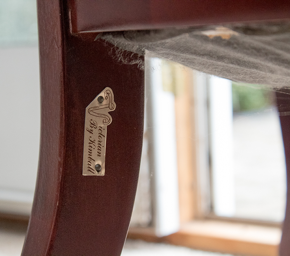 Victorian Style Carved and Upholstered Side Chair