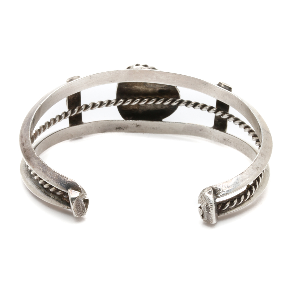 Sterling Silver Southwestern Style Turquoise Bracelet and Justin Morris Necklace