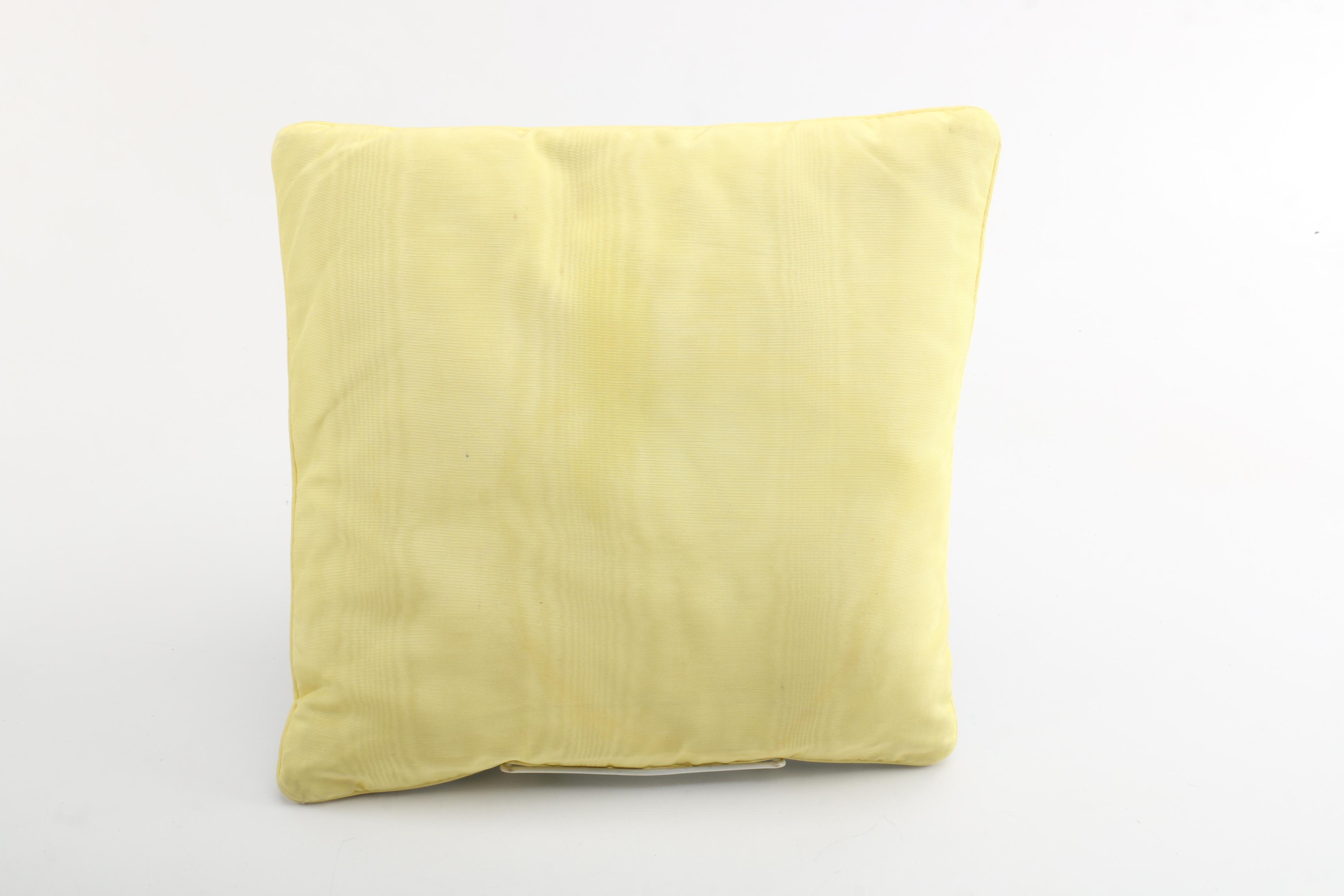 Vintage Needlepoint Accent Pillows with Nature Motif