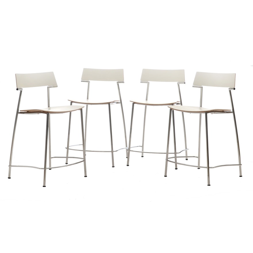 VDS International White Bar Stools