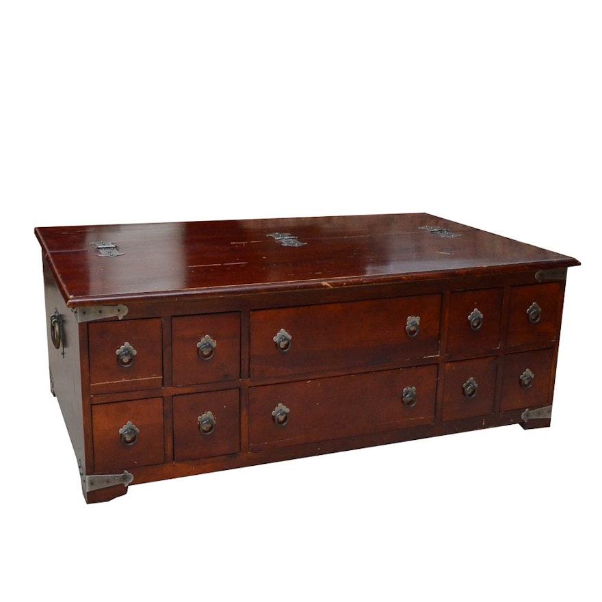 Chinese Apothecary Style Storage Coffee Table