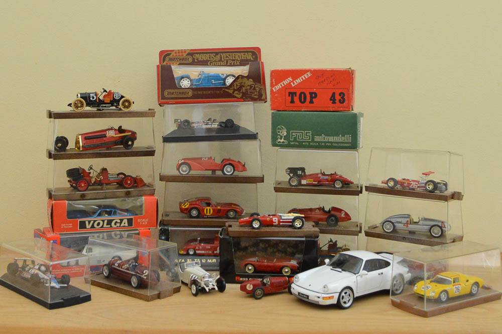 Die-Cast Cars and Model Kits Including Models of Yesteryear