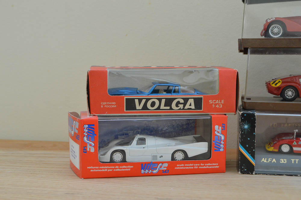 Die-Cast Cars and Model Kits Including Models of Yesteryear
