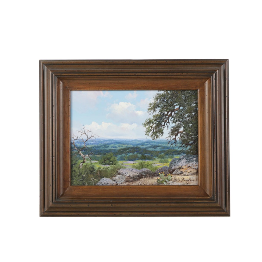 William A. Slaughter Landscape Oil Painting