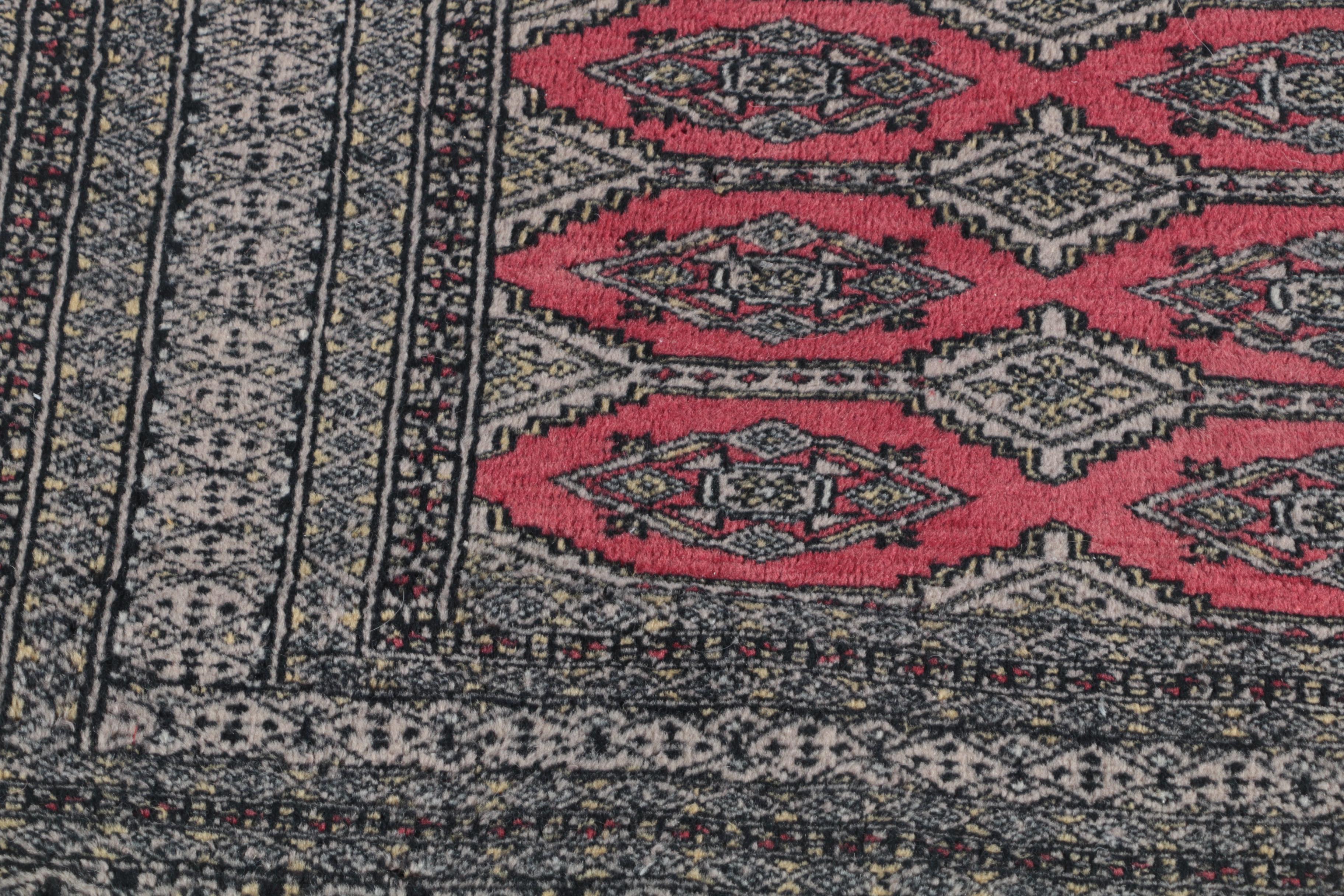 Hand-Knotted Bokhara Jaldar Wool Accent Rug