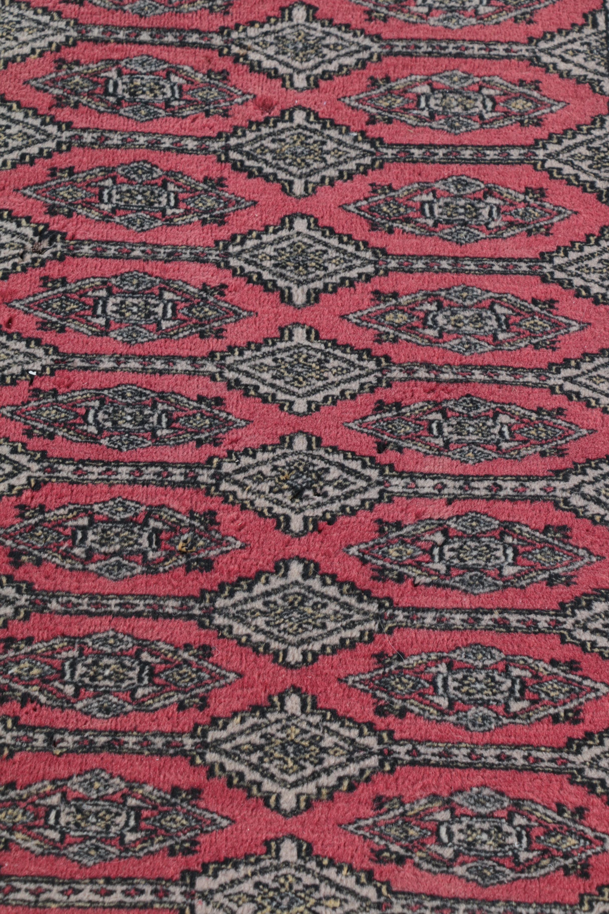 Hand-Knotted Bokhara Jaldar Wool Accent Rug