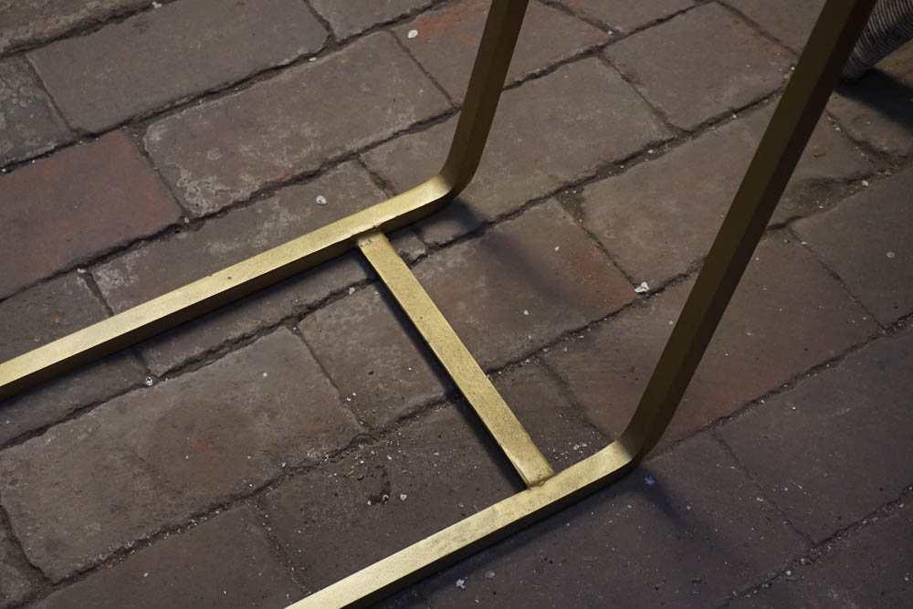 Hollywood Regency Style Stone Top Sofa Table