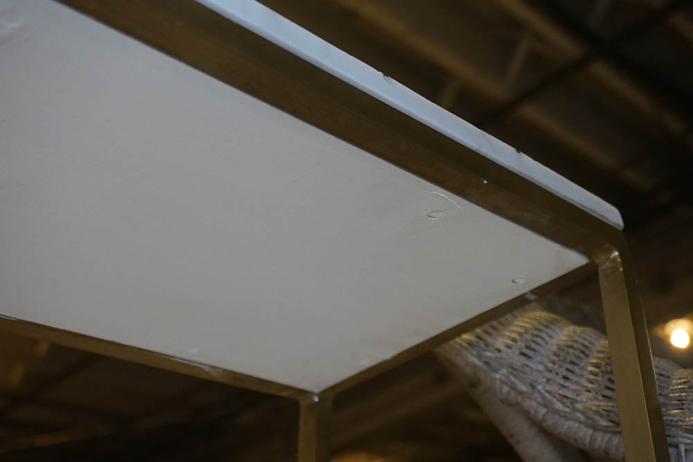 Hollywood Regency Style Stone Top Sofa Table