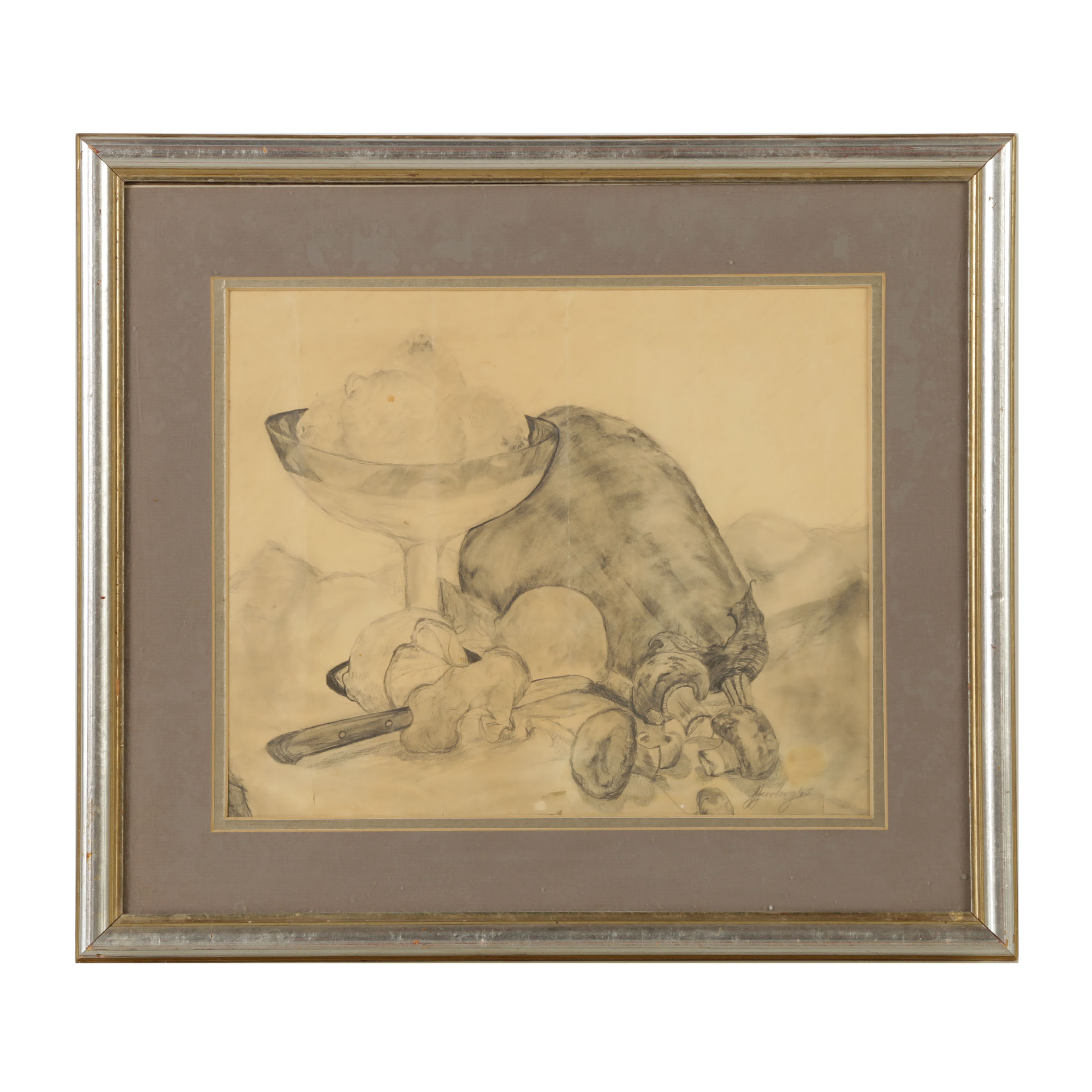 Laura Furlong Graphite Drawing "The Night I Bought Mushrooms"