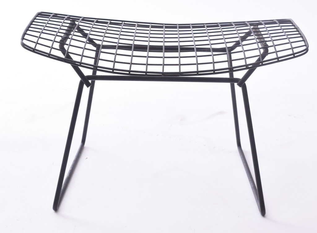 Harry Bertoia "Diamond" Mesh Chair with Ottoman