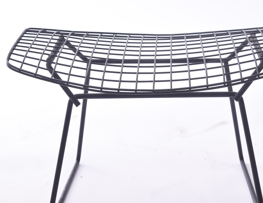 Harry Bertoia "Diamond" Mesh Chair with Ottoman