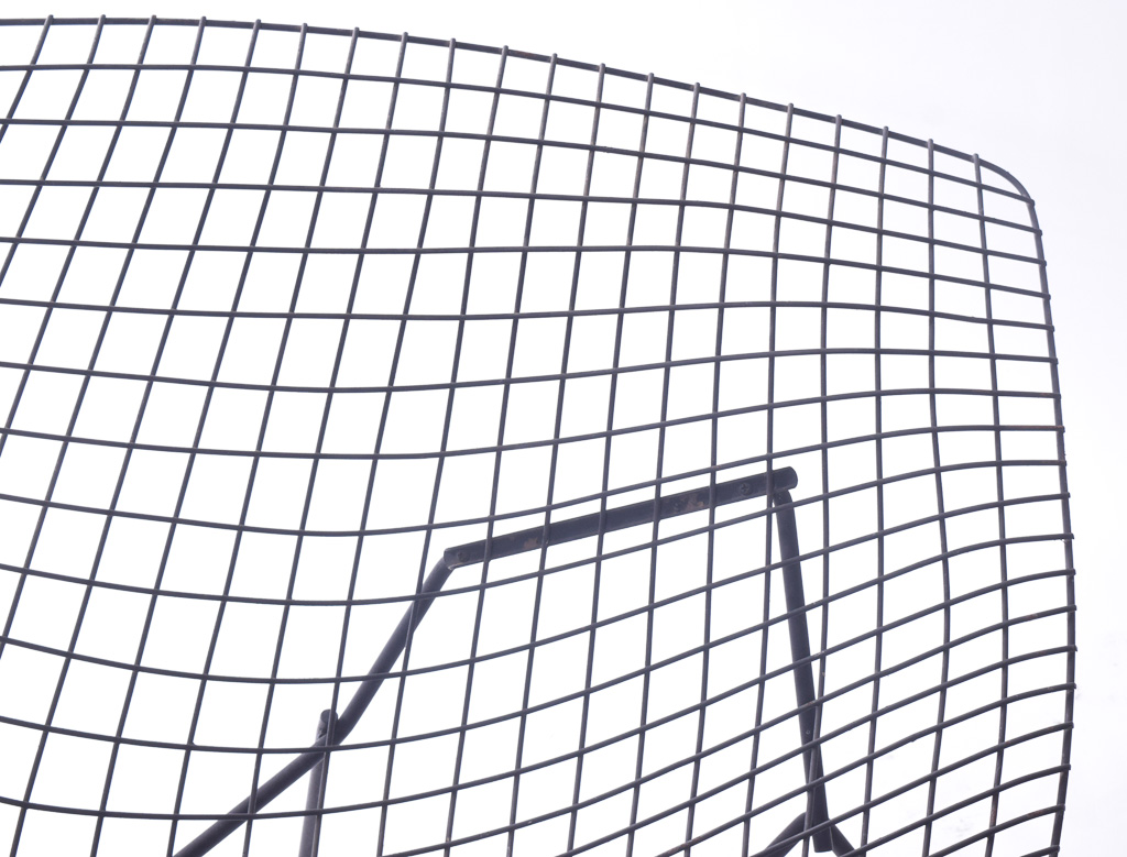 Harry Bertoia "Diamond" Mesh Chair with Ottoman