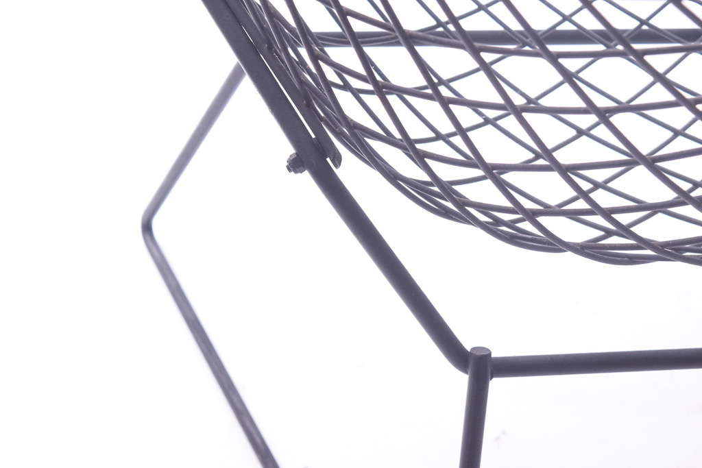 Harry Bertoia "Diamond" Mesh Chair with Ottoman