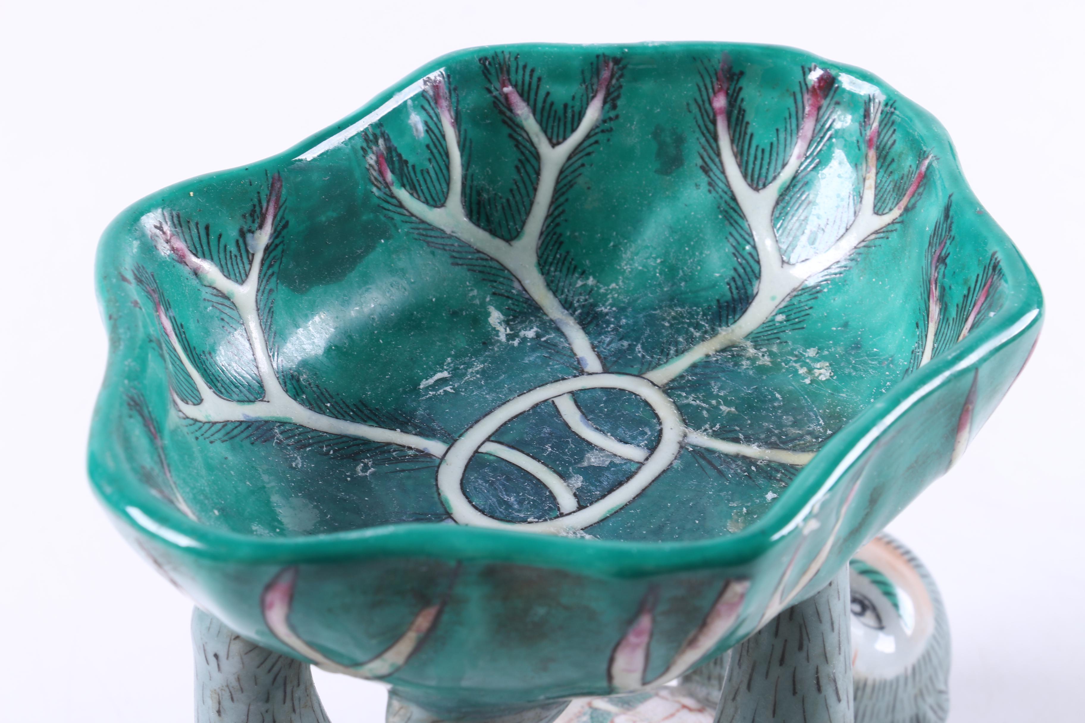 Vintage Chinese Figural Monkey Dish