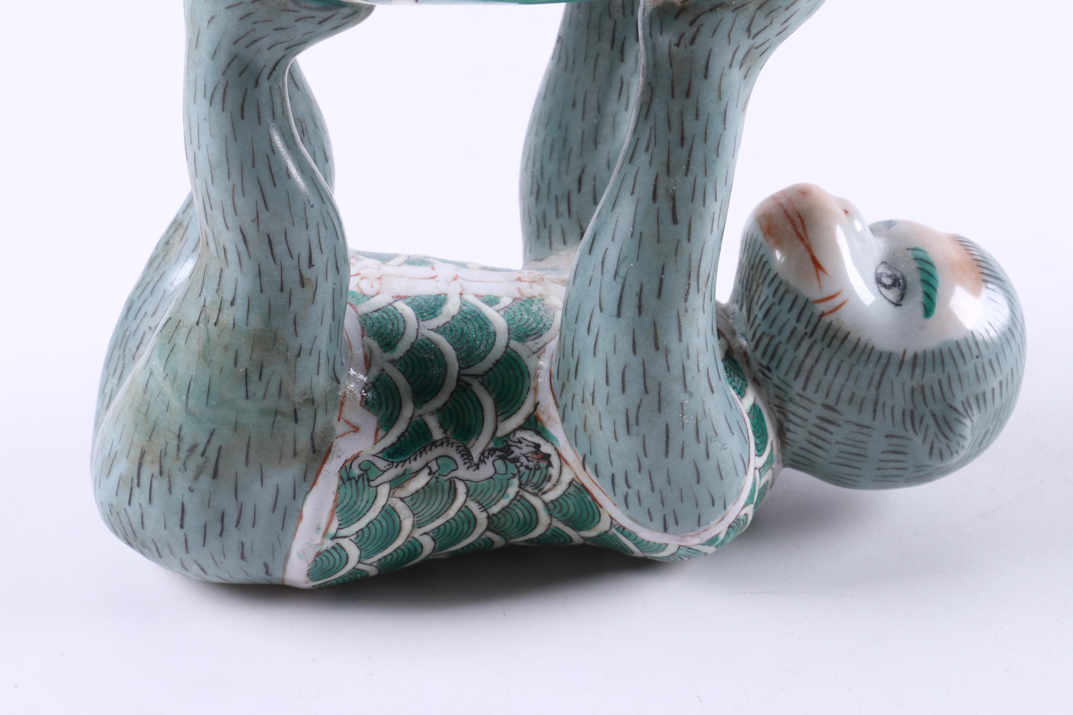 Vintage Chinese Figural Monkey Dish