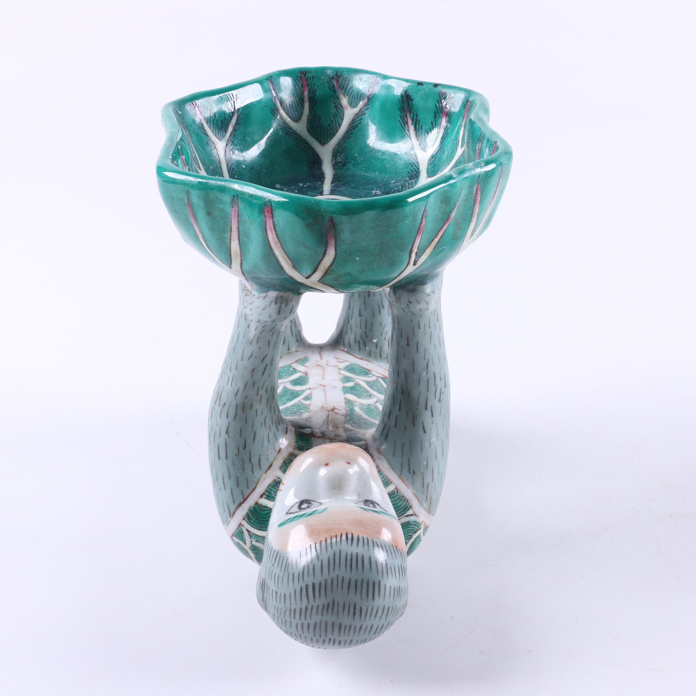 Vintage Chinese Figural Monkey Dish