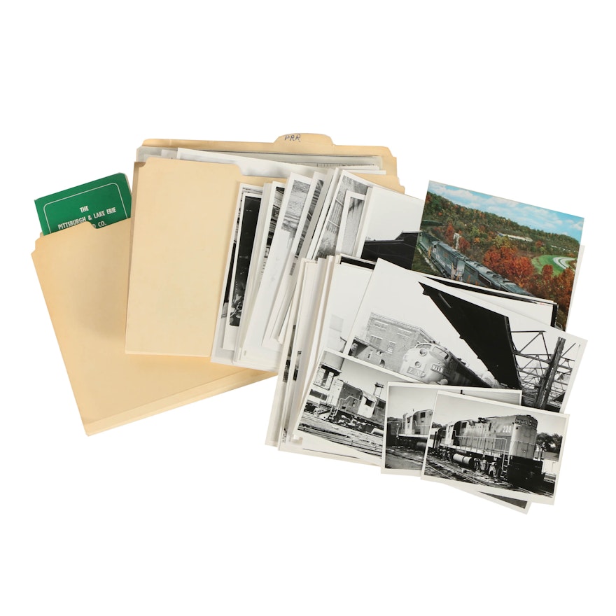 Assortment of 20th Century Train Photographs and Pamphlets