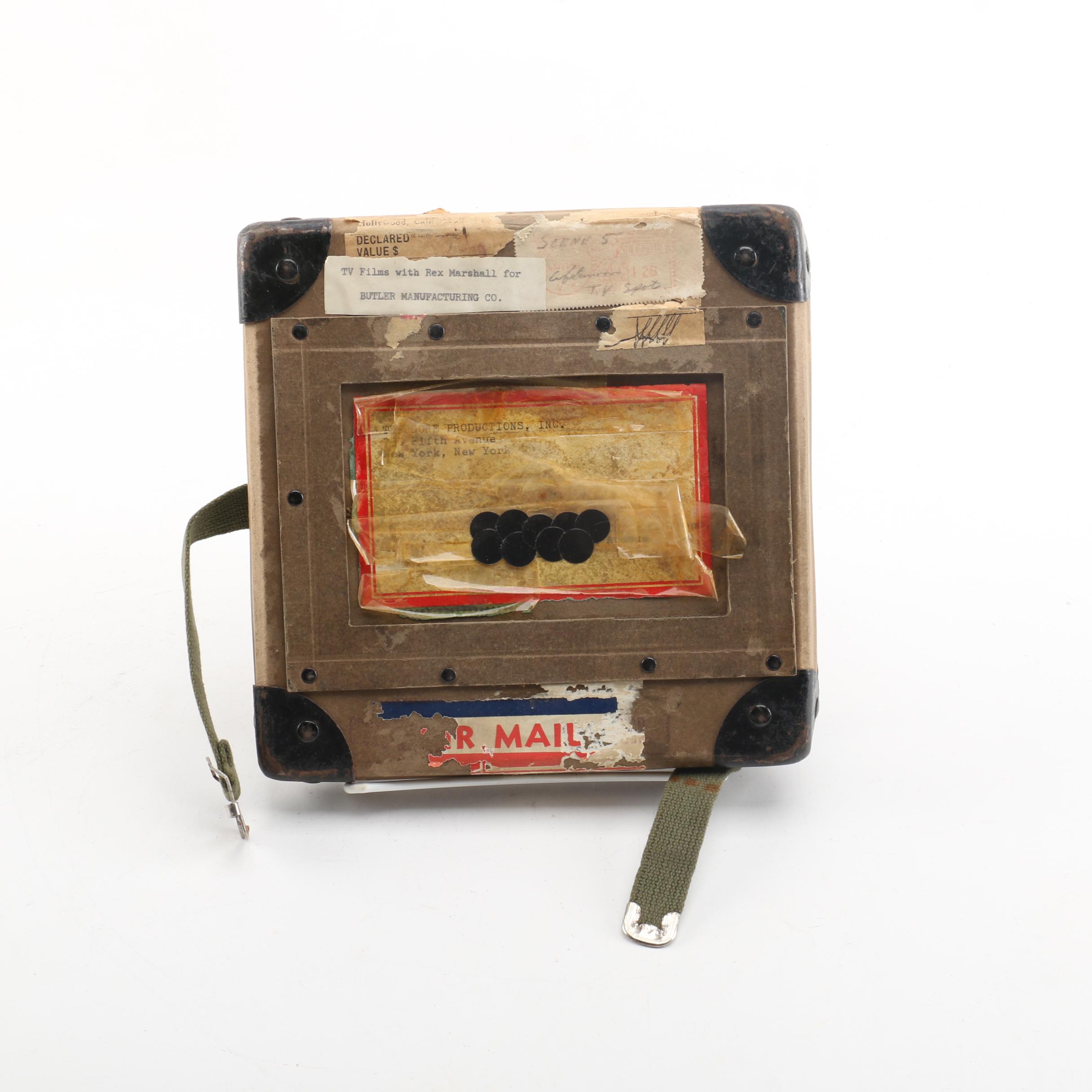 Vintage Film Reel with Television Announcer Rex Marshall