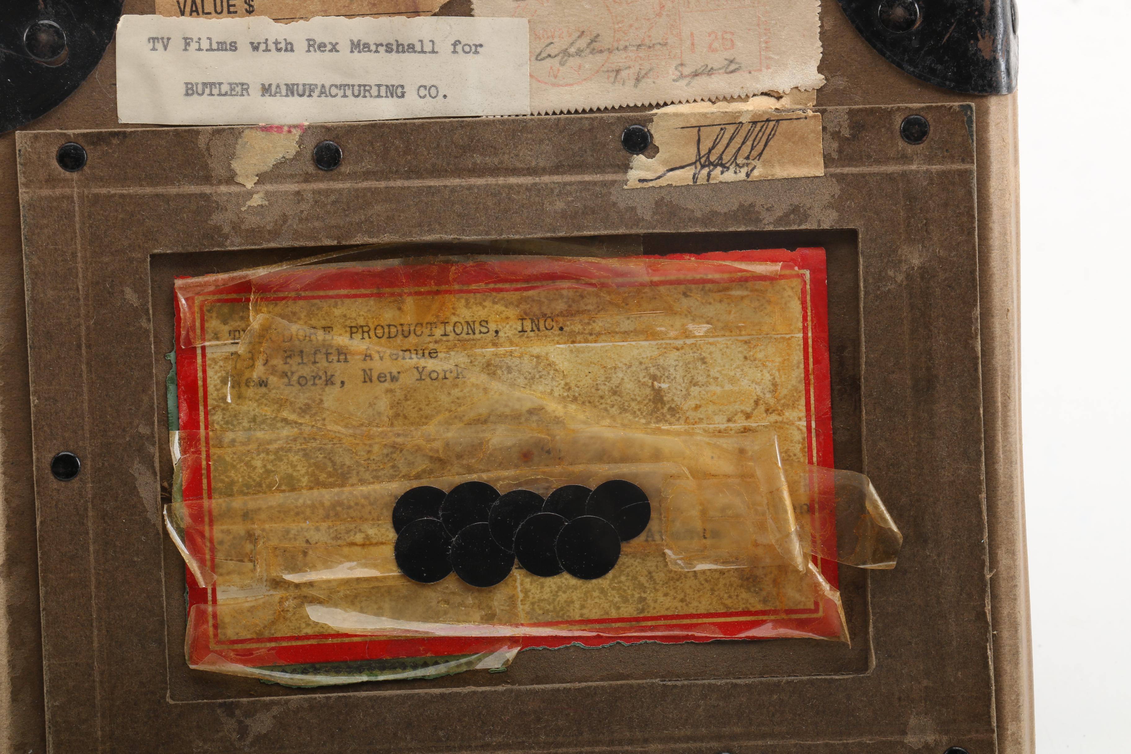 Vintage Film Reel with Television Announcer Rex Marshall