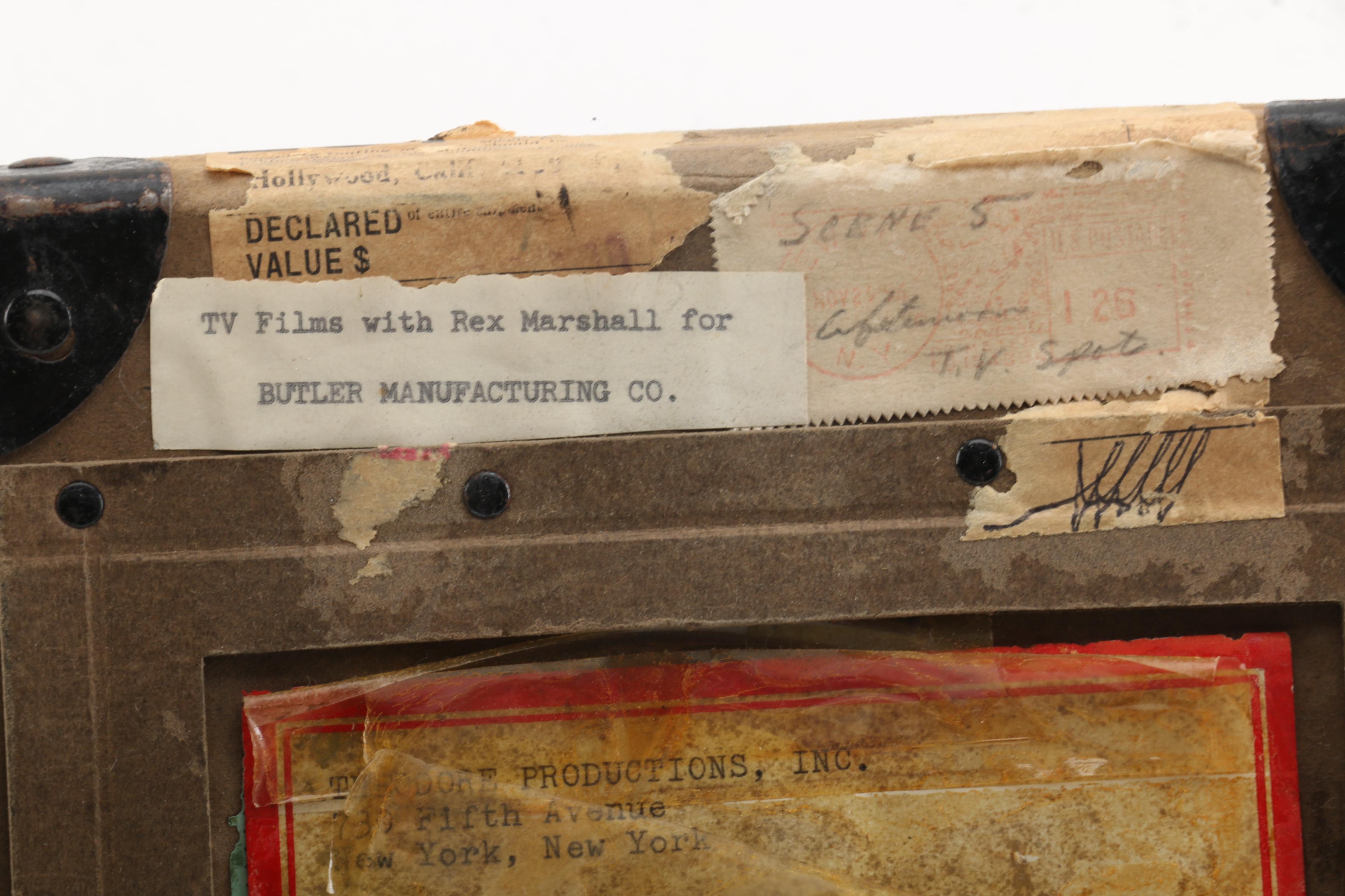 Vintage Film Reel with Television Announcer Rex Marshall