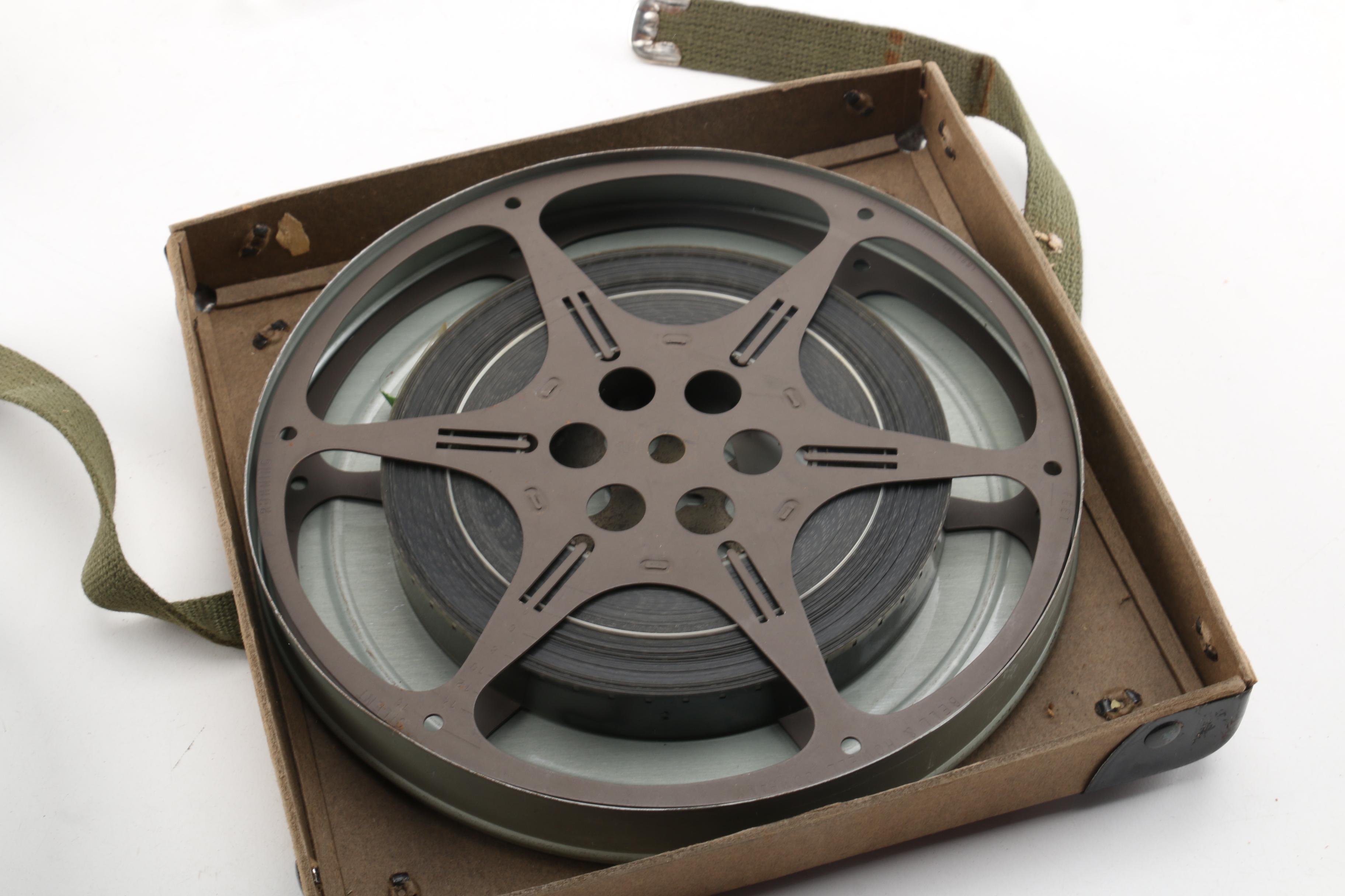 Vintage Film Reel with Television Announcer Rex Marshall